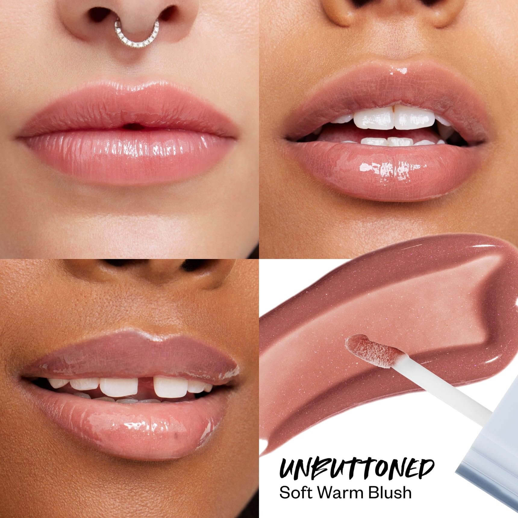 Kosas Wet Lip Oil Gloss - Hydrating Lip Plumping Treatment with Hyaluronic Acid & Peptides, Non-Sticky Finish (Unbuttoned) Kosas Au supplements