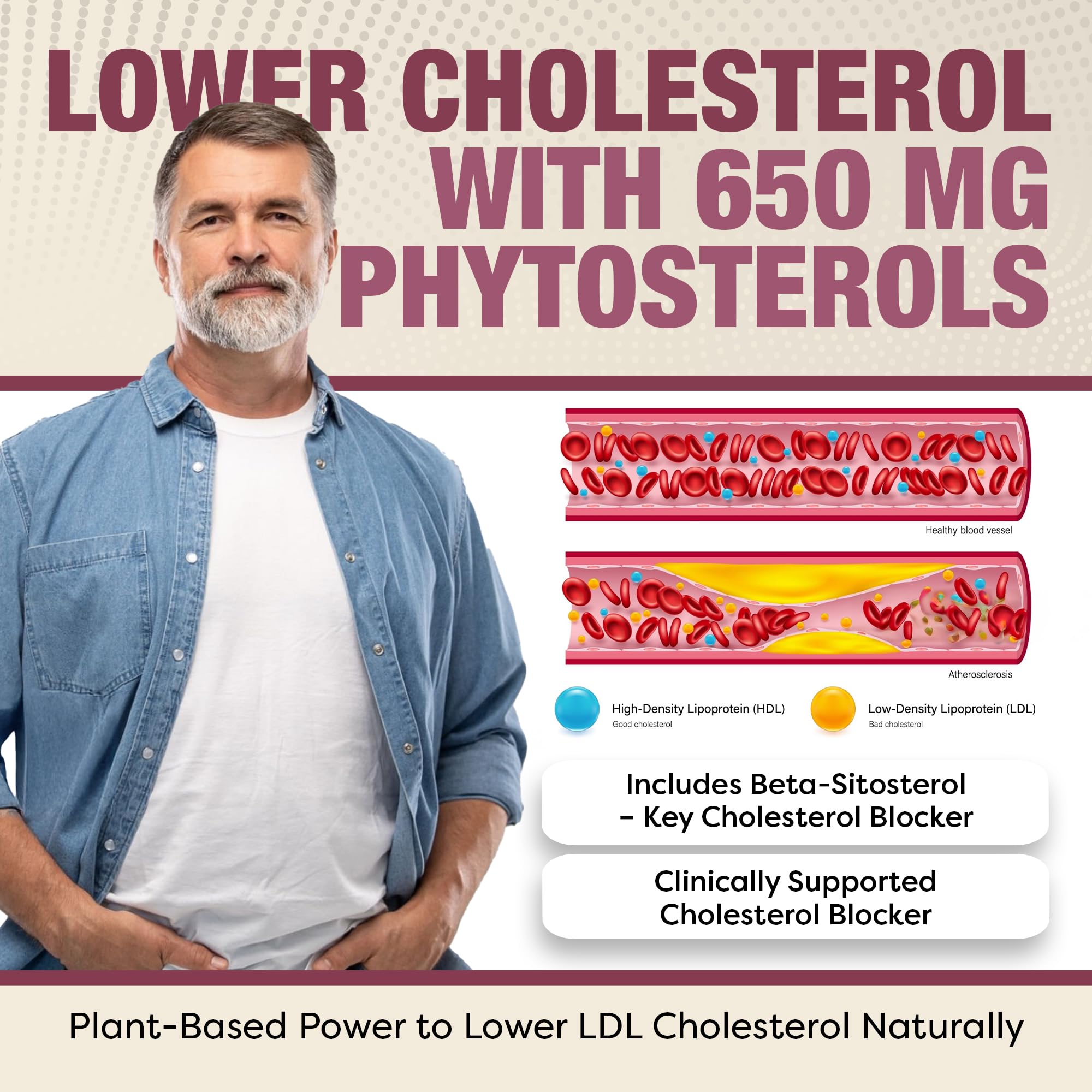 Advanced Cholesterol Health Complex with Plant Sterols. Cholesterol & Lipid Support Supplement for Healthy Heart & Cholesterol Levels for Men & Women. 120 Capsules RHP Au supplements