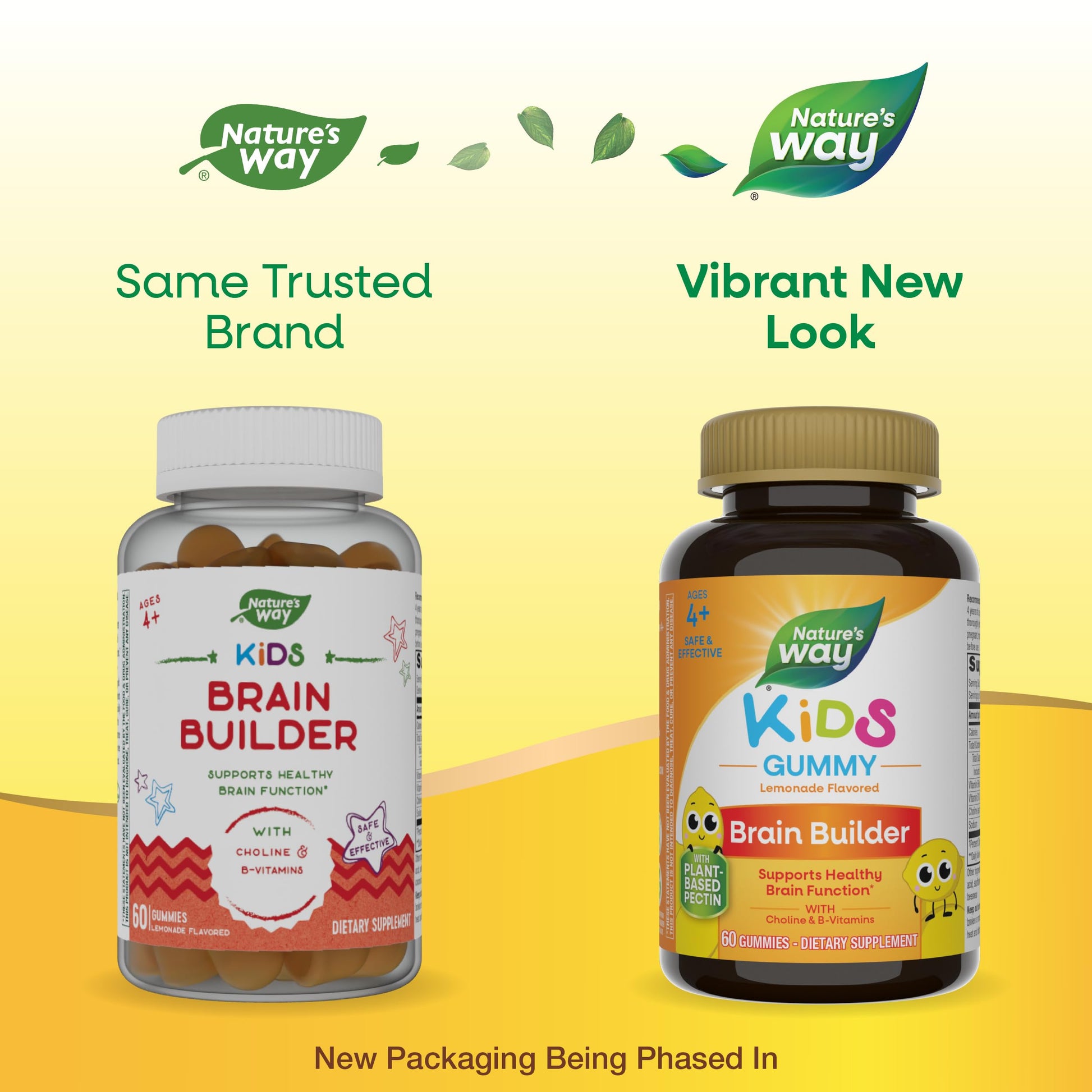 Nature's Way Kids Brain Supplement Gummies, Supports Healthy Brain Function*, Lemonade Flavored, 60 Gummies Nature's Way Au supplements