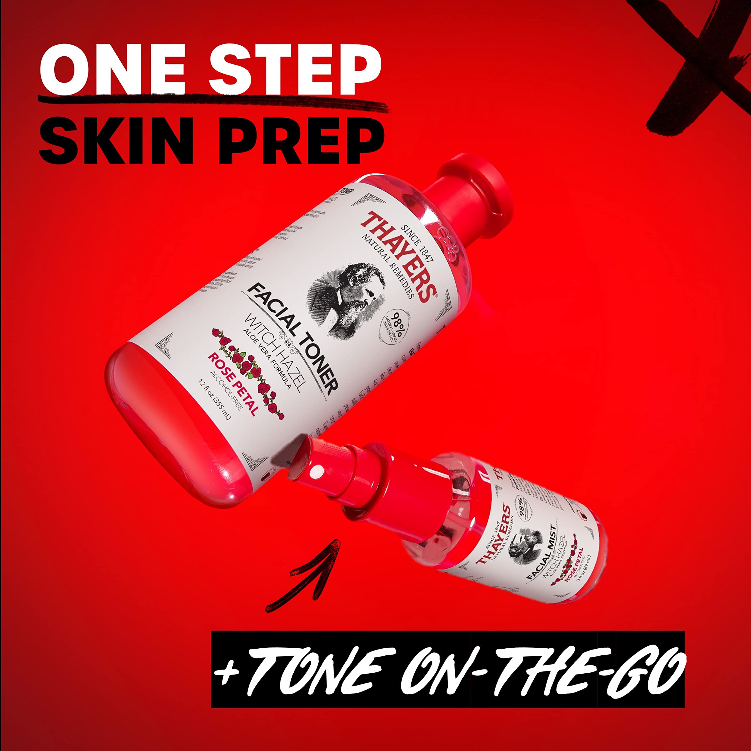 Thayers Alcohol-Free, Hydrating Rose Petal Witch Hazel Facial Toner 12 oz + 3oz