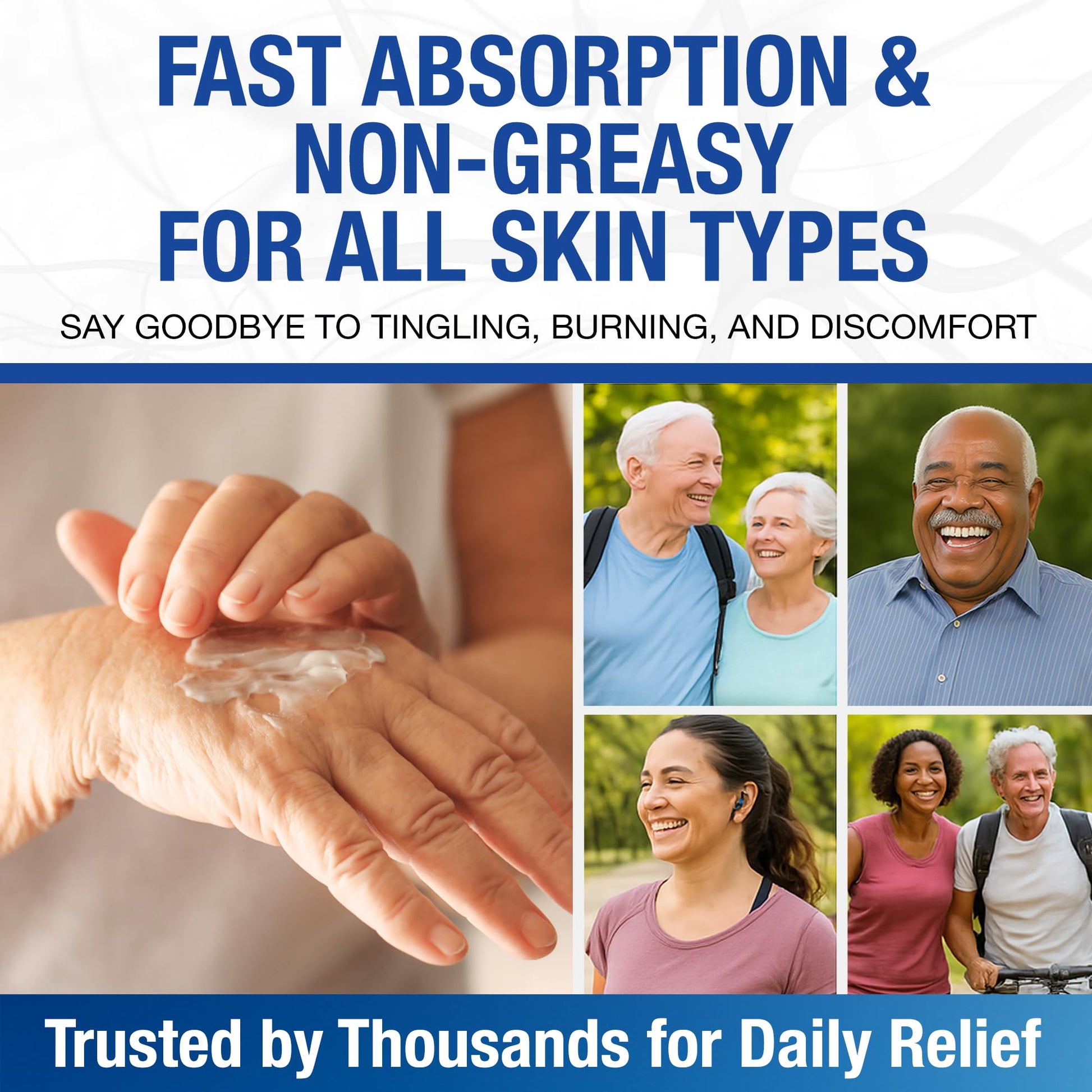 Neuropathy Nerve Relief Cream – Extra Large 8 oz – Maximum Strength for Feet Hands Legs Toes Back – Natural Ingredients Arnica Aloe Vera MSM Vitamins – Fast-Acting Soothing Relief – Super Value 8 oz Nuturna Au supplements