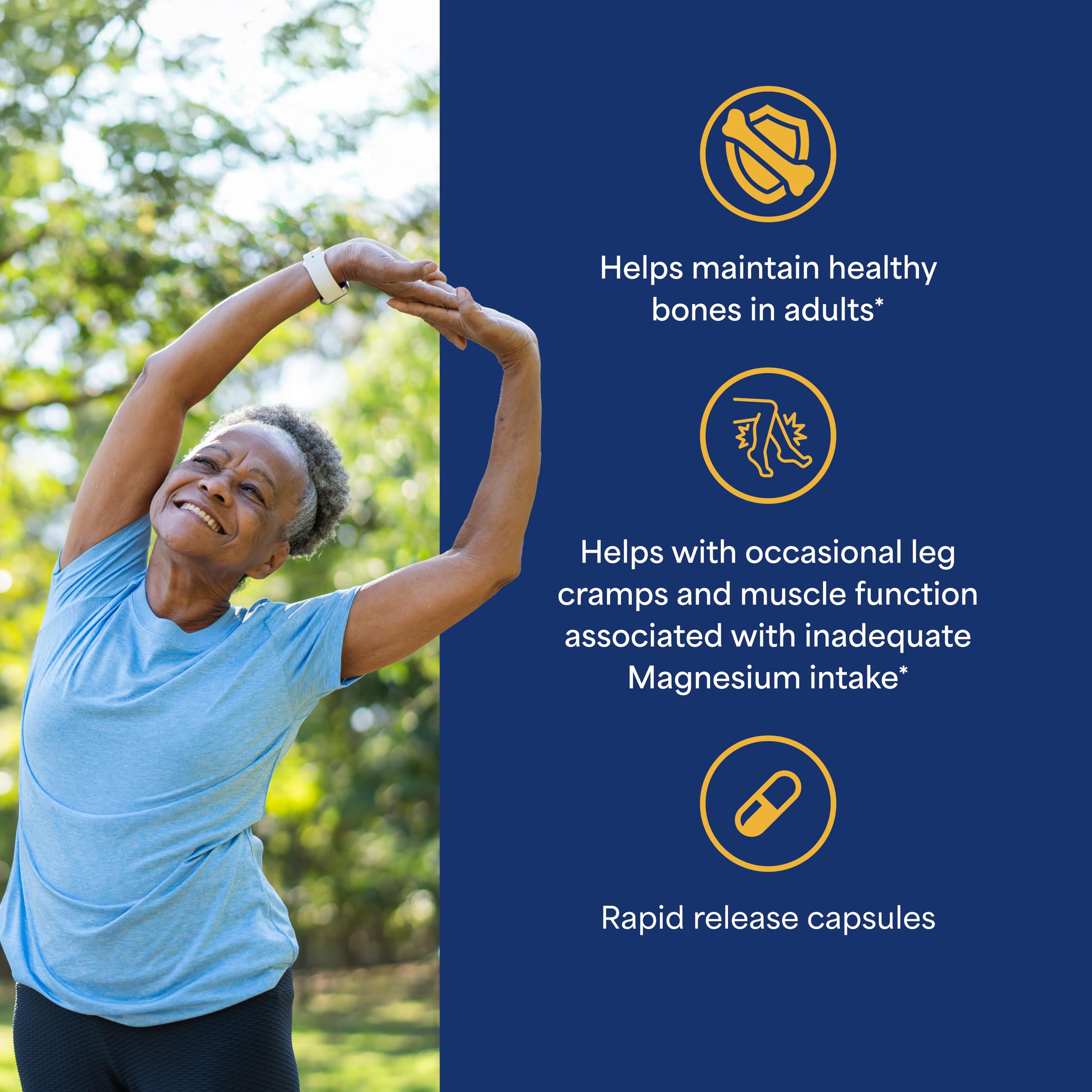 Puritan's Pride Triple Magnesium Complex with Magnesium Oxide, Aspartate, and Citrate 400mg, Dietary Supplement for Muscle, Heart, Nerve, and Bone Support, 120 Rapid Release Capsules Puritan's Pride Au supplements
