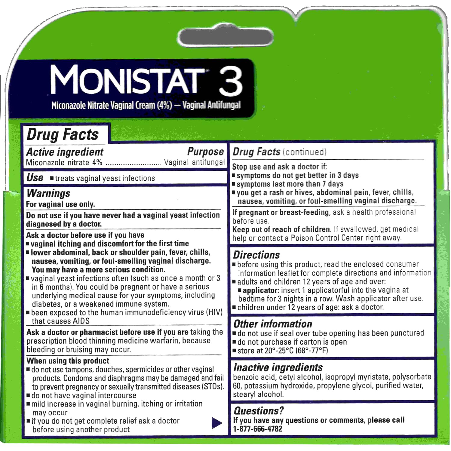Monistat 3 Cream, 3-Day Treatment for Women: 1x Reusable Applicator & 1x 25g External Anti-Itch Cream Bundle (Pack of 2) Monistat Au supplements