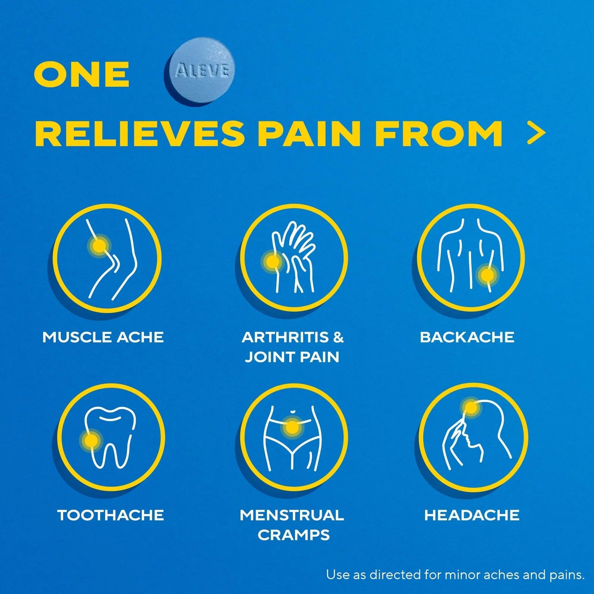Aleve Pain Reliever & Fever Reducer Tablets, Naproxen Sodium, Headache, Back and Body Pain Relief Medicine, 270 Count Aleve Au supplements