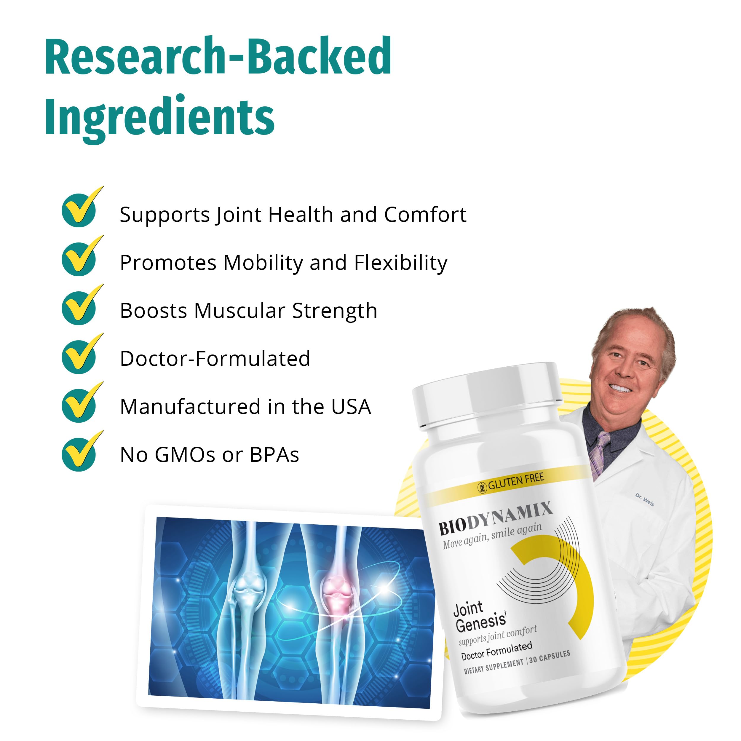 BioDynamix Joint Genesis - Joint Support Supplement - with Mobilee and Boswellia Serrata - for Comfortable, Flexible Joints - 30-Day Supply BioDynamix Au supplements