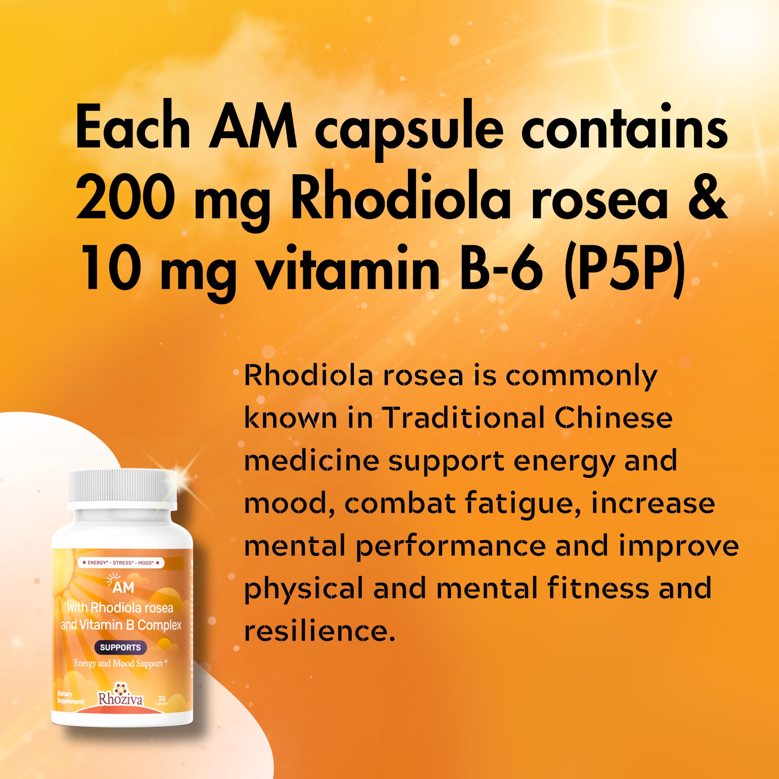 AM PM Multivitamin - Cortisol Supplements for Women and Men with L-Theanine, Ashwagandha - Rhodiola Rosea Supplement 200mg - Vitamin B Complex - Nootropics - Day and Night Vitamins for Women & Men Rhoziva Au supplements