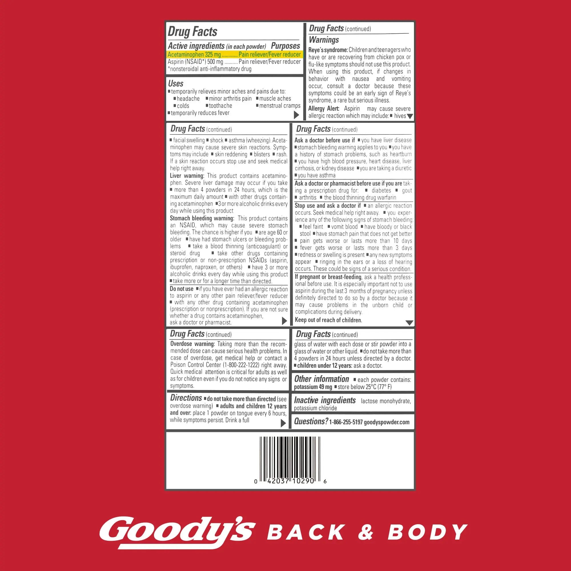 Goody's Back and Body Pain Relief Powder, 24 ct (Pack of 1) Goody's Au supplements