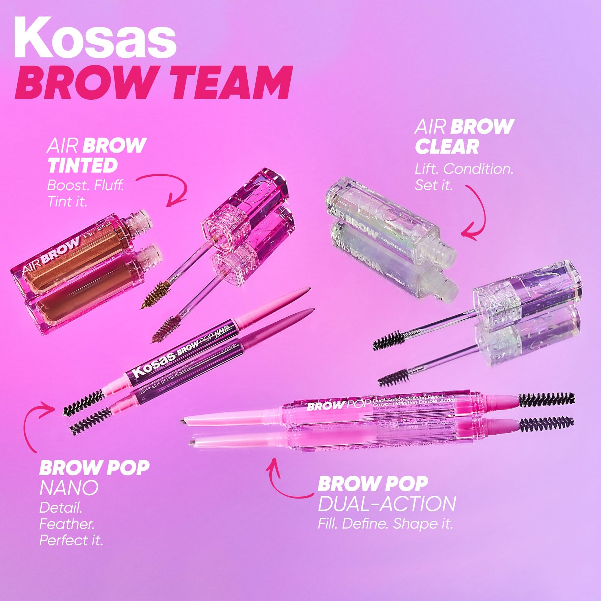 Kosas Brow Pop Nano Eyebrow Pencil – Ultra-Fine 1mm Micro Brow Pencil with Spoolie, Medium Brown Kosas Au supplements
