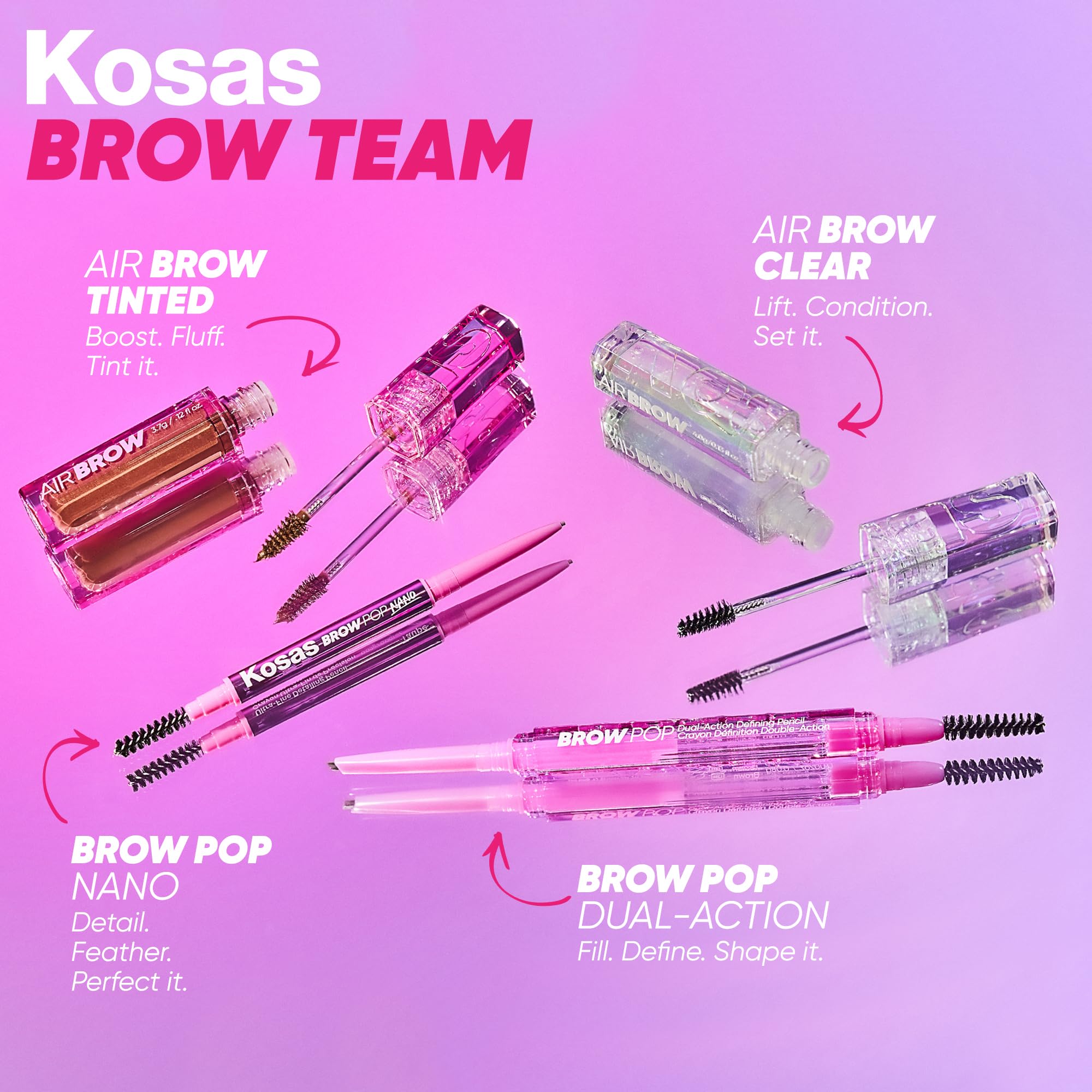 Kosas Brow Pop Nano Eyebrow Pencil – Ultra-Fine 1mm Micro Brow Pencil with Spoolie, Medium Brown Kosas Au supplements