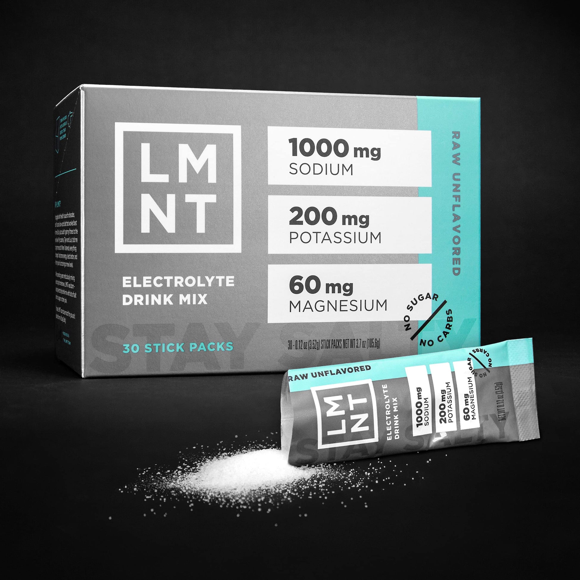 LMNT Zero-Sugar Electrolytes - Raw Unflavored Salt - Hydration Powder Packets Drink LMNT Au supplements