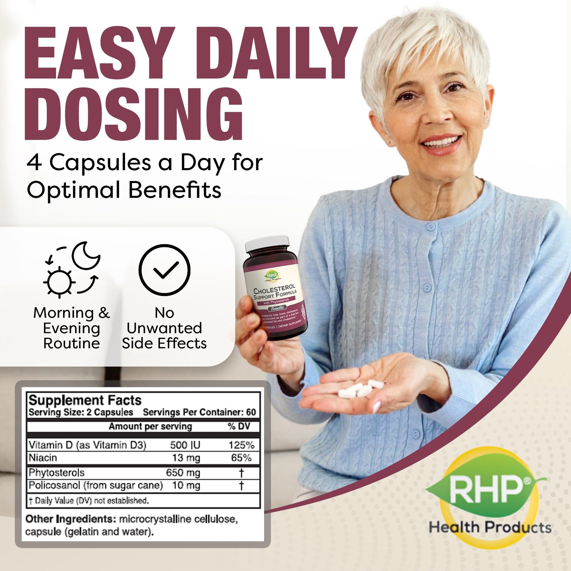 Advanced Cholesterol Health Complex with Plant Sterols. Cholesterol & Lipid Support Supplement for Healthy Heart & Cholesterol Levels for Men & Women. 120 Capsules RHP Au supplements