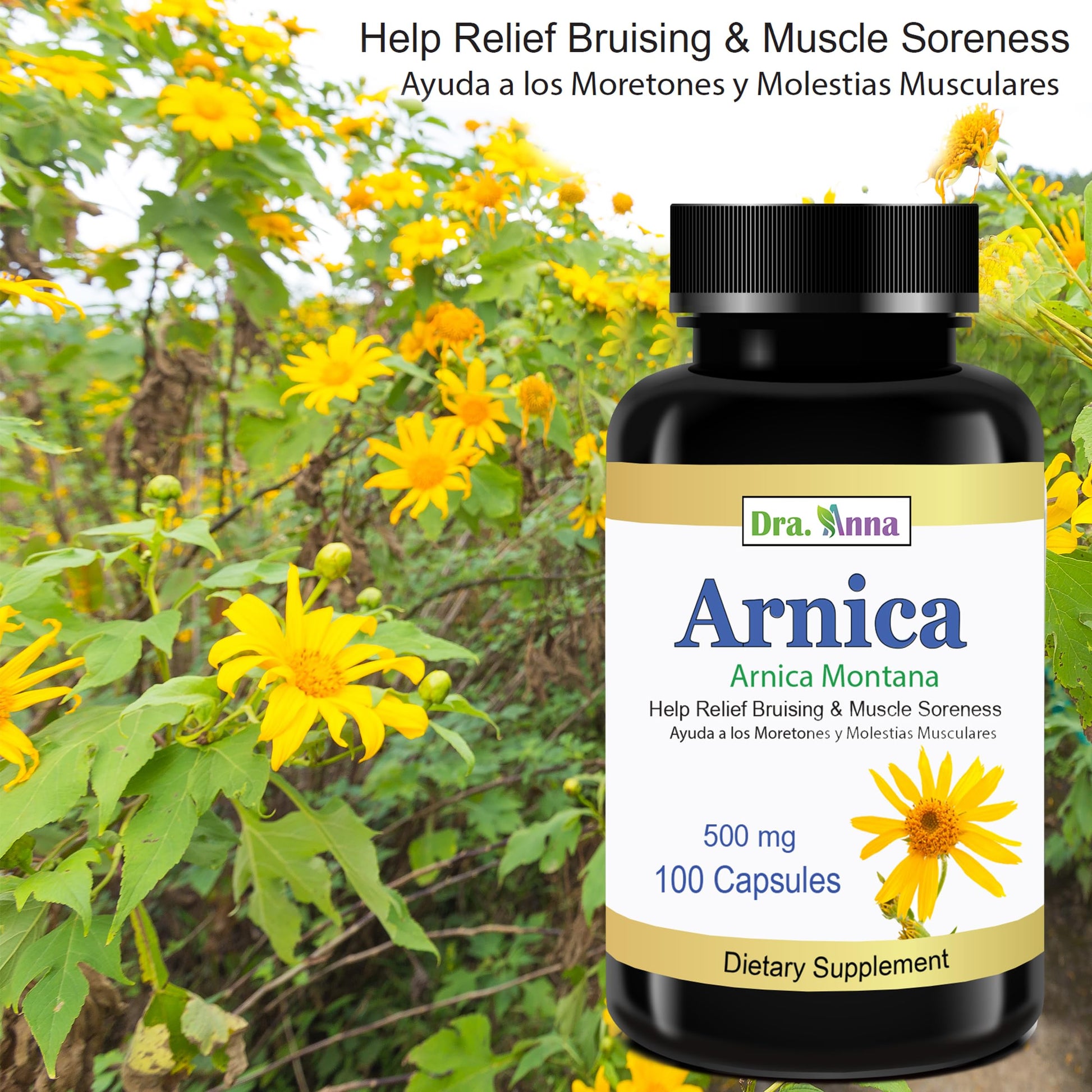 Arnica Montana Capsules 500mg 100 Capsules DRA. ANNA Au supplements