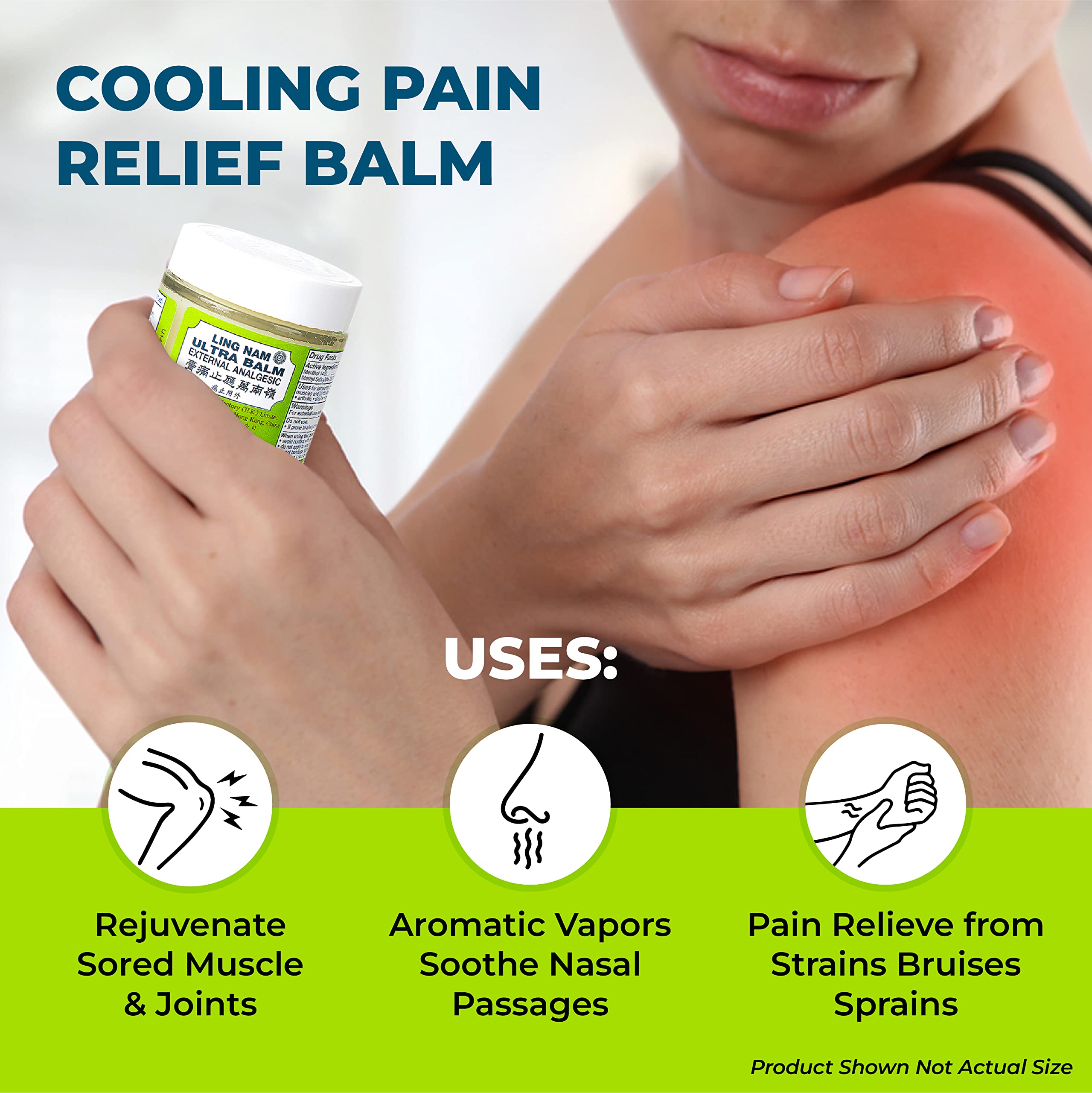 Ling Nam Ultra Balm External Analgesic, for Cooling Pain Relief Simple Backache Arthritis Strains Bruises Sprain, Muscle Pain, Muscle Soreness,0.7oz/19.8g Ling Nam Au supplements