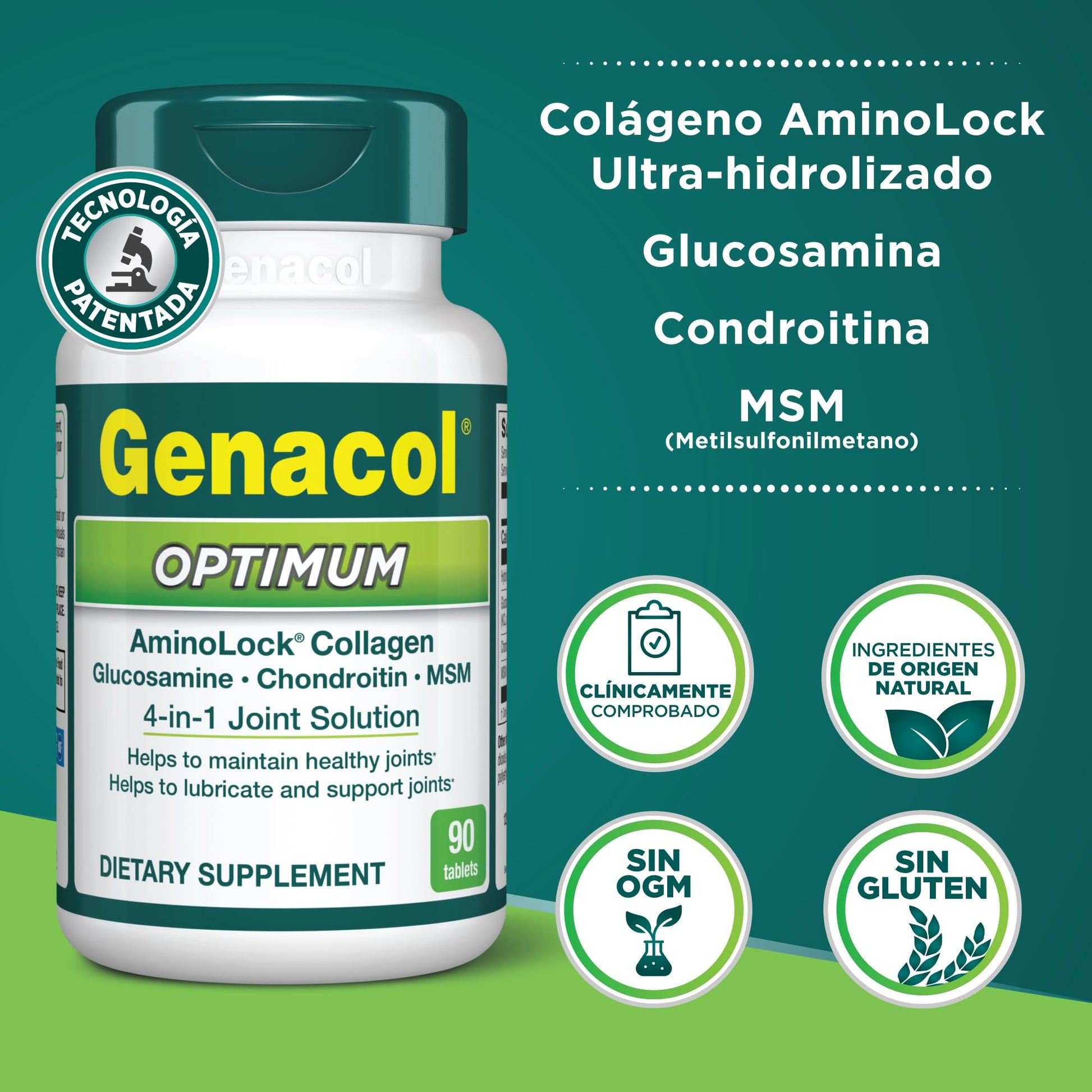Genacol Optimum – Glucosamine, Chondroitin, MSM and Ultra-Hydrolyzed Collagen Tablets, Maintains Healthy Joints, Protects & Lubricate Cartilage, 90 Tablets (30-Day Supply) Genacol Au supplements