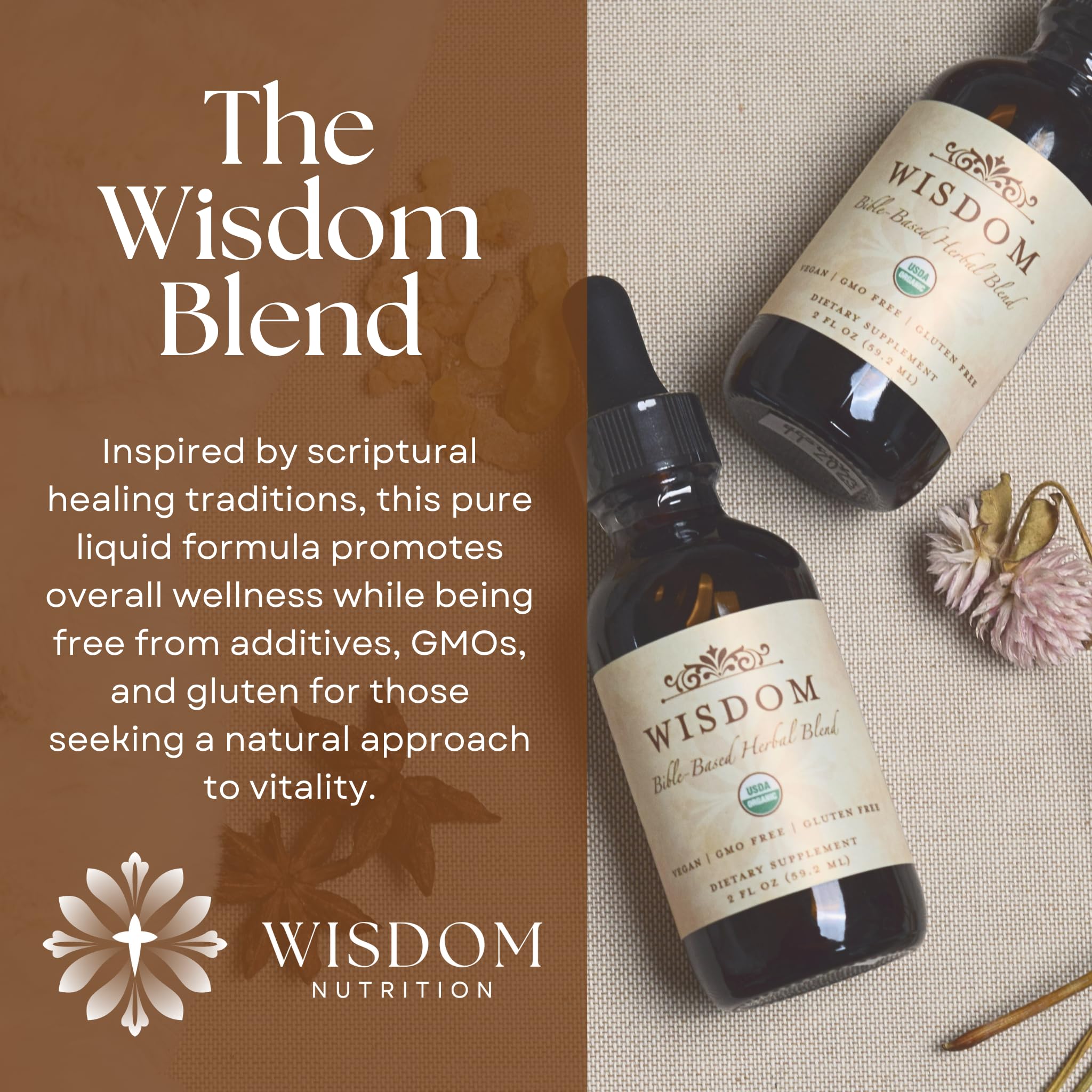Organic Turmeric, Frankincense and Myrrh – Herbal Supplement Blend for Energy, Detox, Focus, Immunity & Stress – Non-GMO Vegan Tonic with Milk Thistle – Wisdom Bible Based Blend – 2oz Liquid Drops Wisdom Nutrition Au supplements