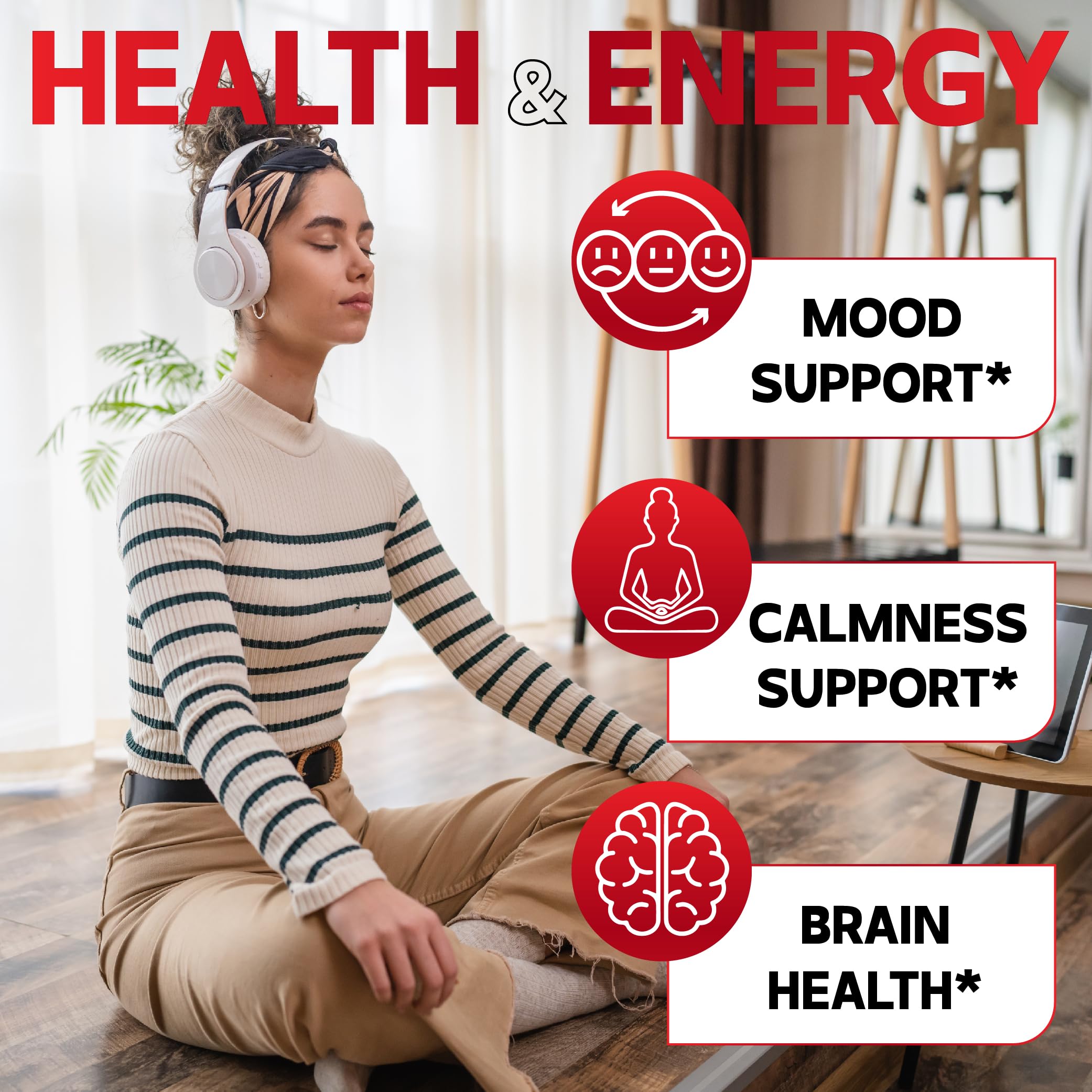 DEDICAD 5 HTP Supplement 1010mg - 60 Capsules - 3in1 Combined with Vitamin B6, L-Tryptophan - Comfortable Mood, Brain Health, Body Management & Immune System Support DEDICAD Au supplements