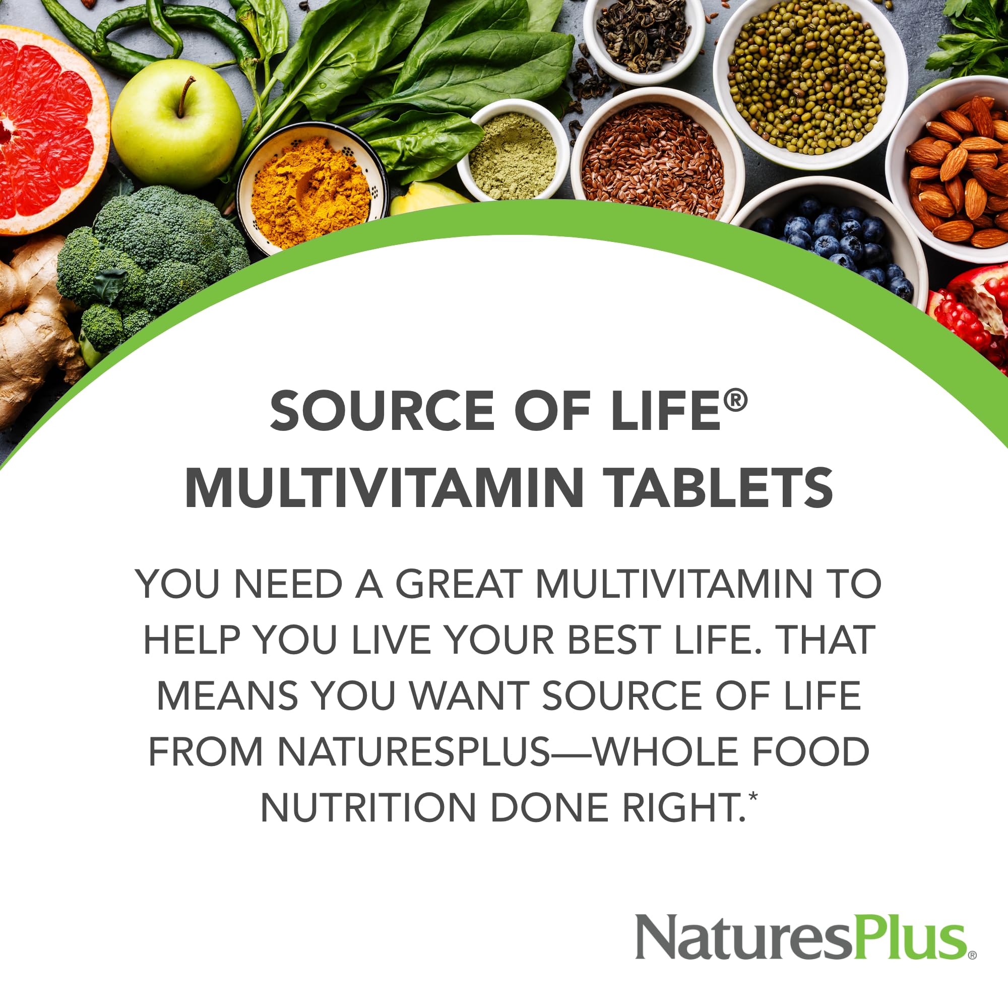 NaturesPlus Source of Life - 180 Tablets, Pack of 2 - Multivitamin & Mineral Supplement with Concentrated Whole Foods - Gluten Free, Vegetarian - 120 Total Servings NaturesPlus Au supplements