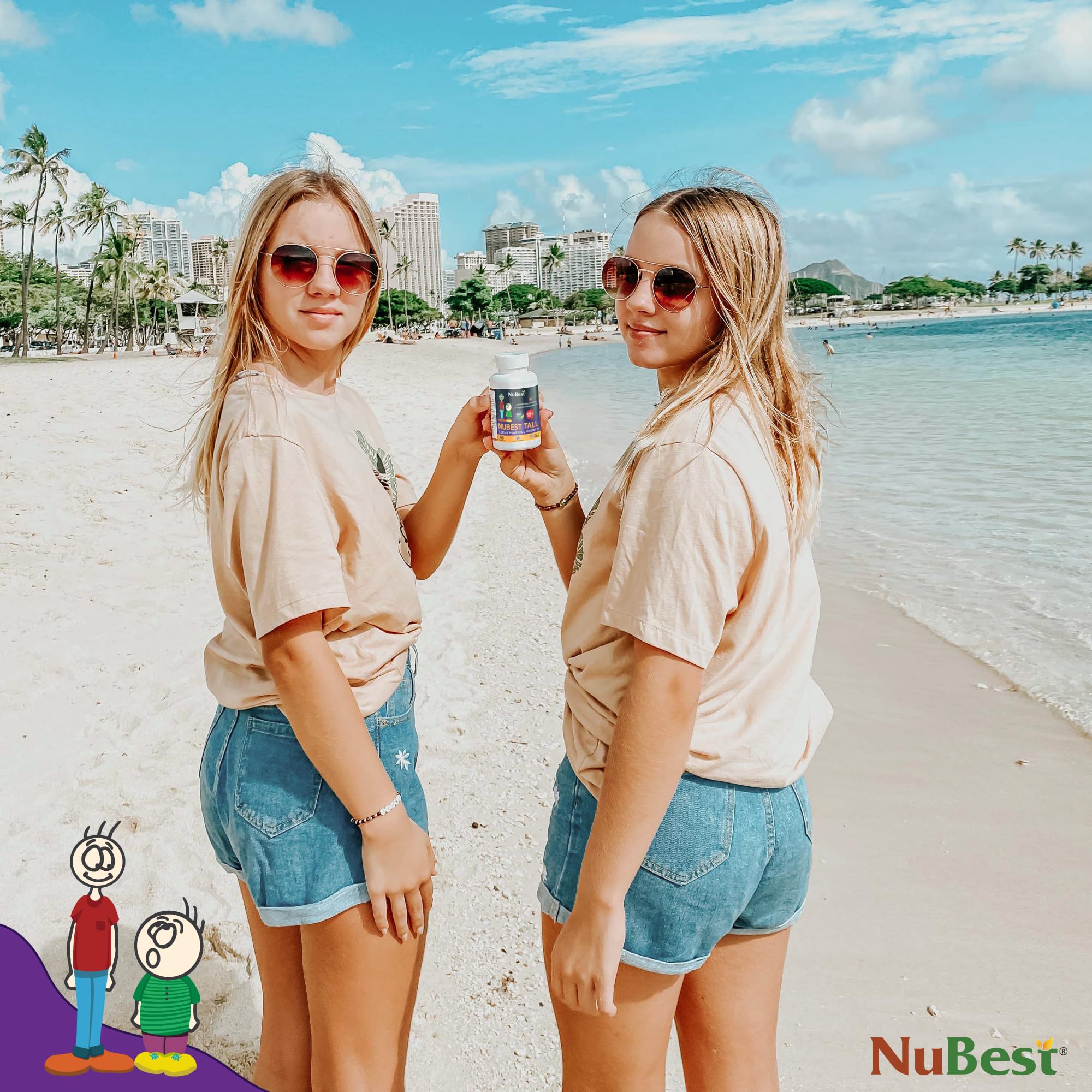 NuBest Tall 10+ Premium Bone Strength Formula, Enhanced Immunity and Overall Health for Age 10+ with Calcium, Vitamin D3, Vitamin K2, and Multivitamins | 60 Capsules | 1 Month Supply NuBest Au supplements