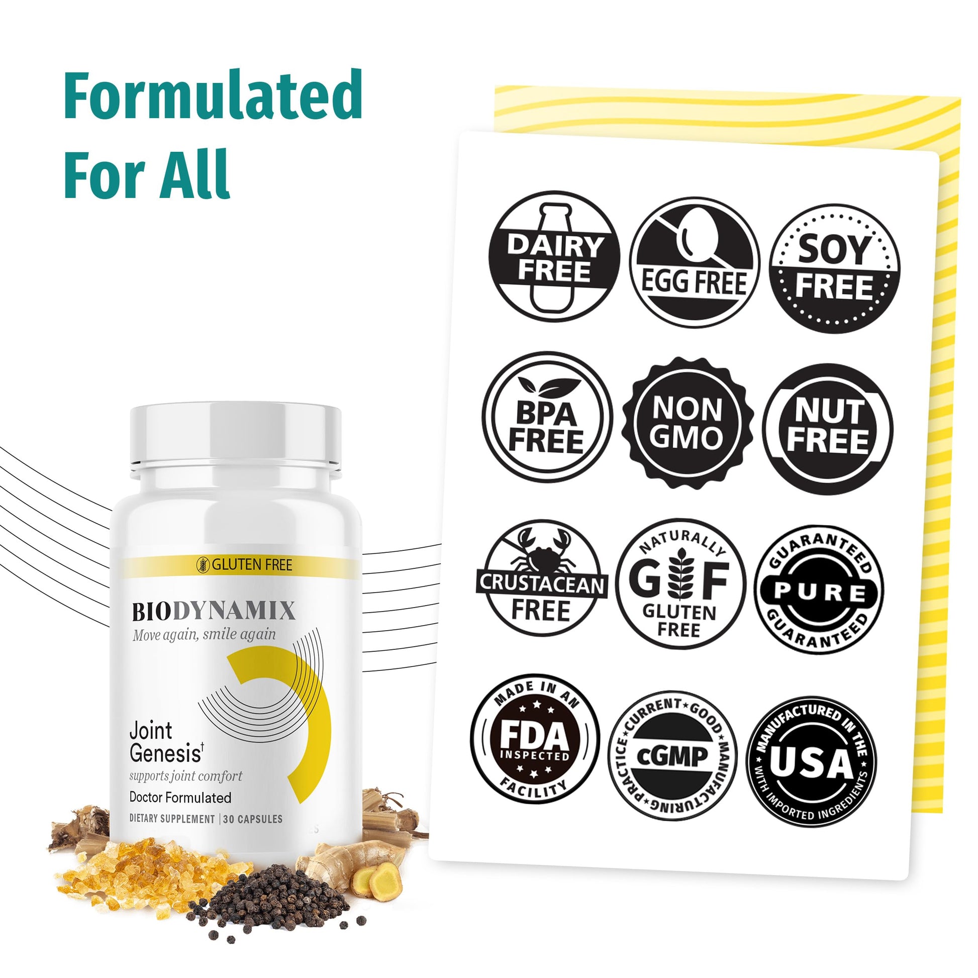 BioDynamix Joint Genesis - Joint Support Supplement - with Mobilee and Boswellia Serrata - for Comfortable, Flexible Joints - 30-Day Supply BioDynamix Au supplements