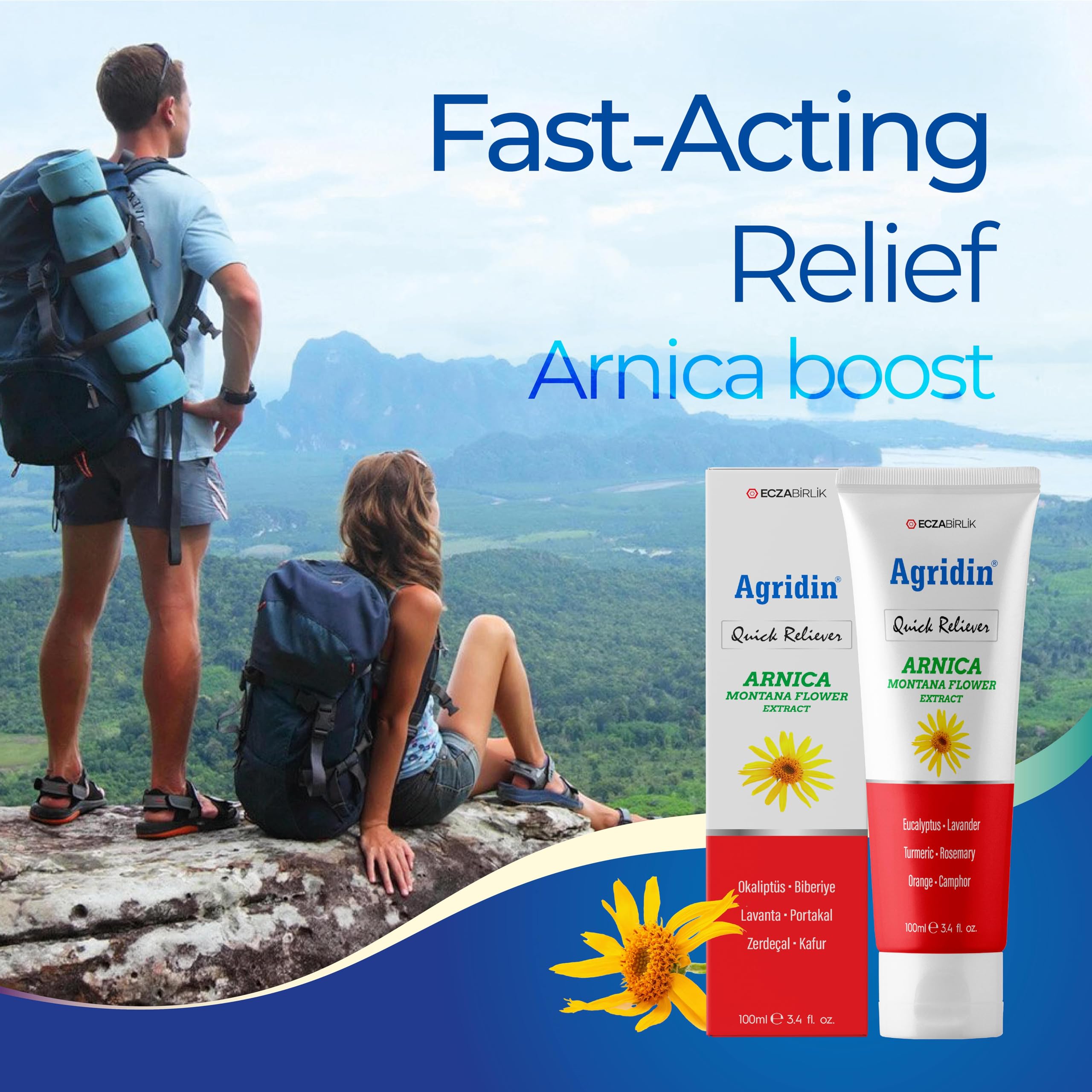 Agridin Arnica Pain Relief Cream for Joint & Muscle – Extra Strength Fast-Acting Formula – Targets Back, Knee, Neck, Hand, Foot Aches – Natural Massage Cream for Inflammation & Bruises Agridin Au supplements
