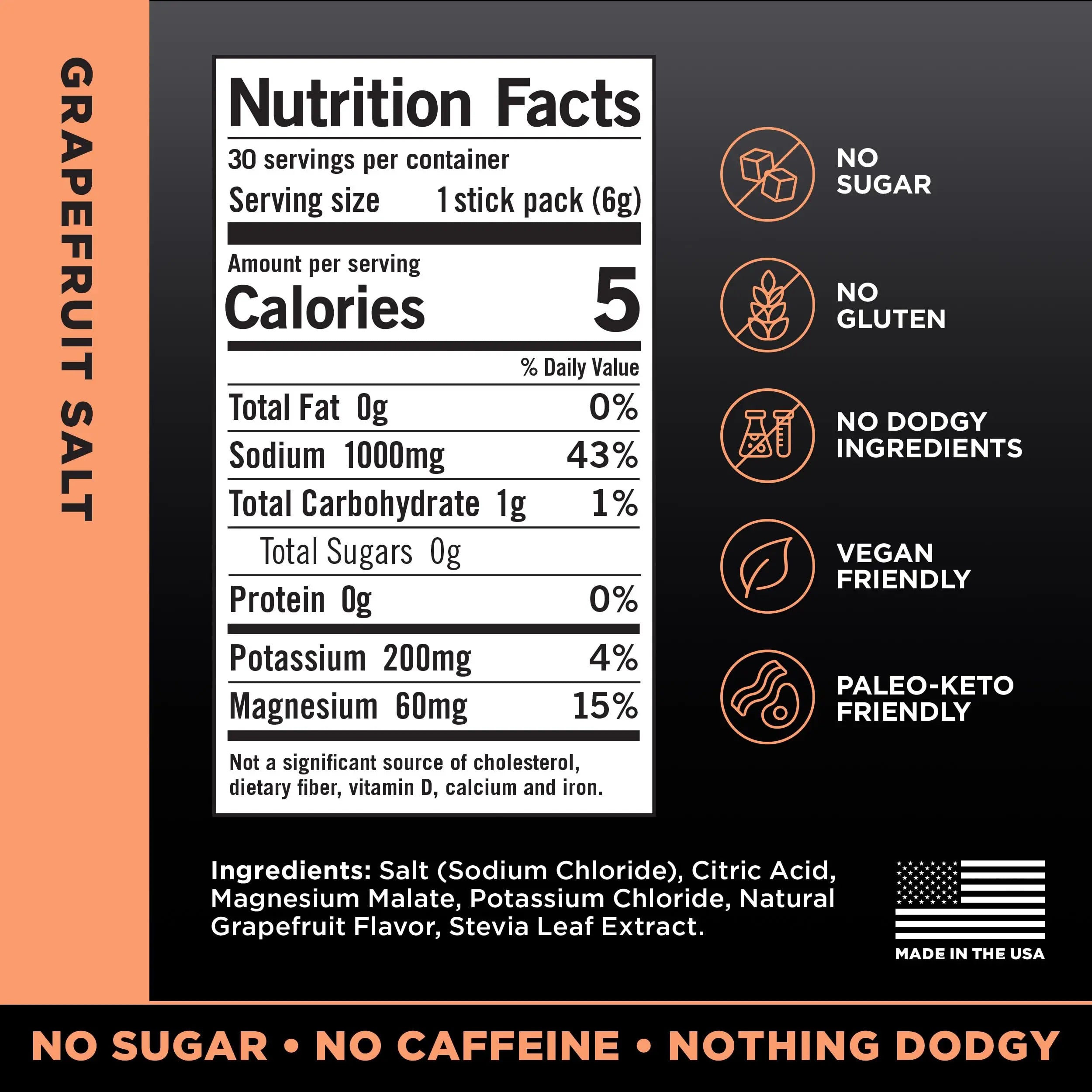 LMNT Zero Sugar Electrolytes - Grapefruit Salt | Drink Mix | 30 Count Drink LMNT Au supplements