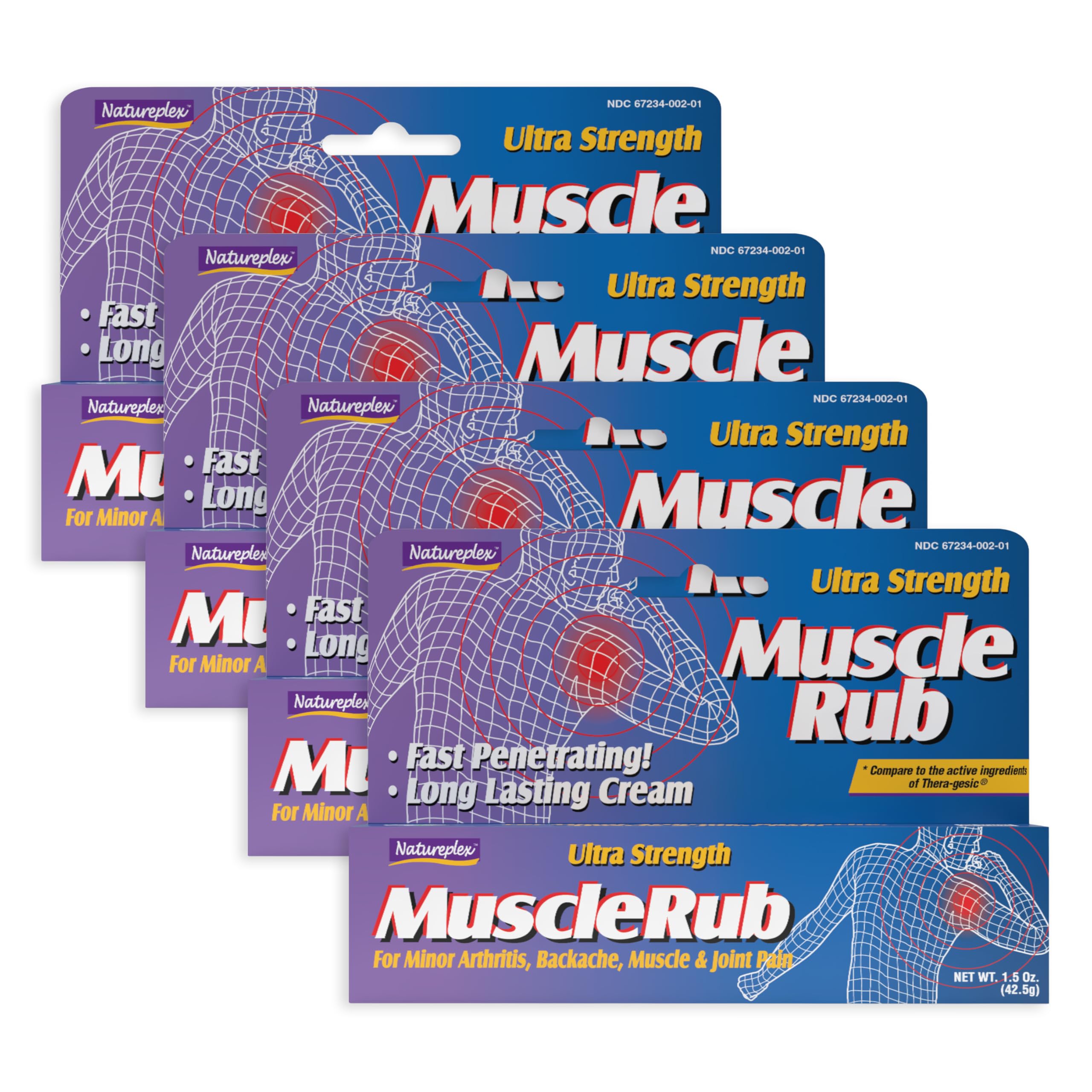 Ultra Strength Muscle Rub 4 Pack Natureplex Au supplements