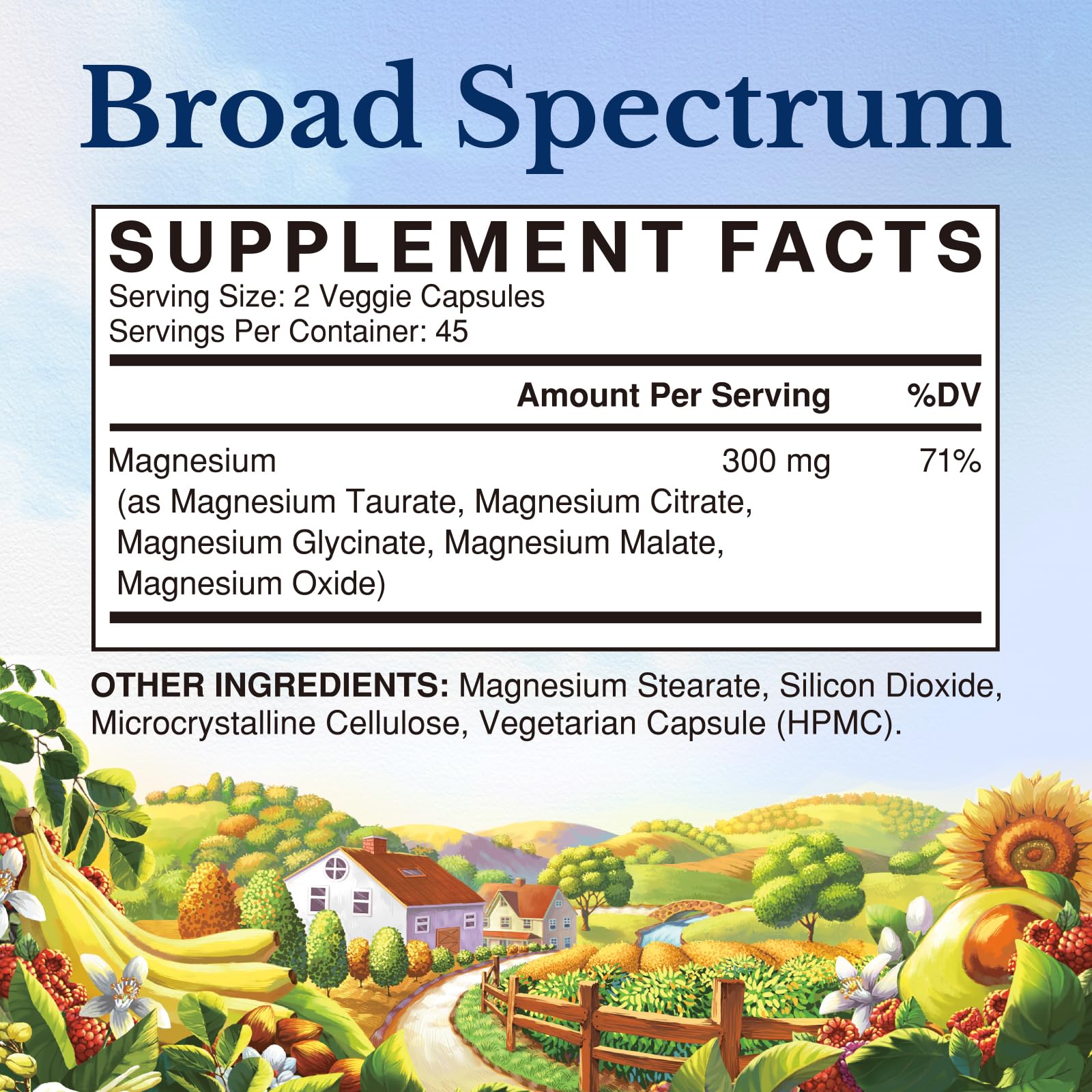 Vitalitown Magnesium Complex Supplement | 300mg Elemental Mag | Magnesium Citrate Glycinate Taurate Malate | Non-GMO, No Gluten, 90 Vegan Magnesio Capsules for Bone Brain Heart Vitalitown Au supplements