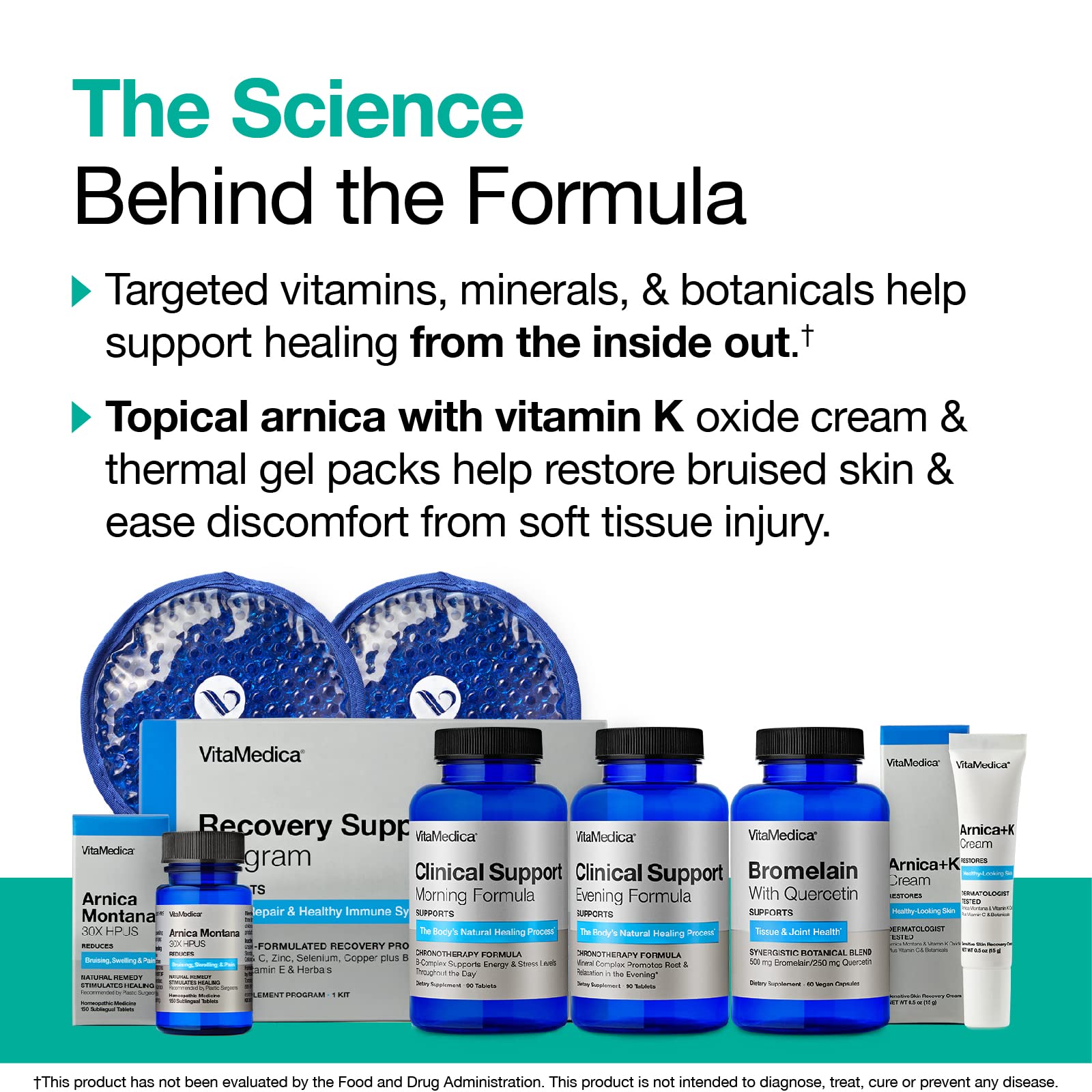 VitaMedica | Ultimate Recovery Bundle | Surgery Prep | Wound Healing | Supplements | Arnica K Oxide Cream | Hot Cold Packs | 30 Day Supply | Arnica Montana | Bromelain | Vitamin A | B Complex VitaMedica Au supplements