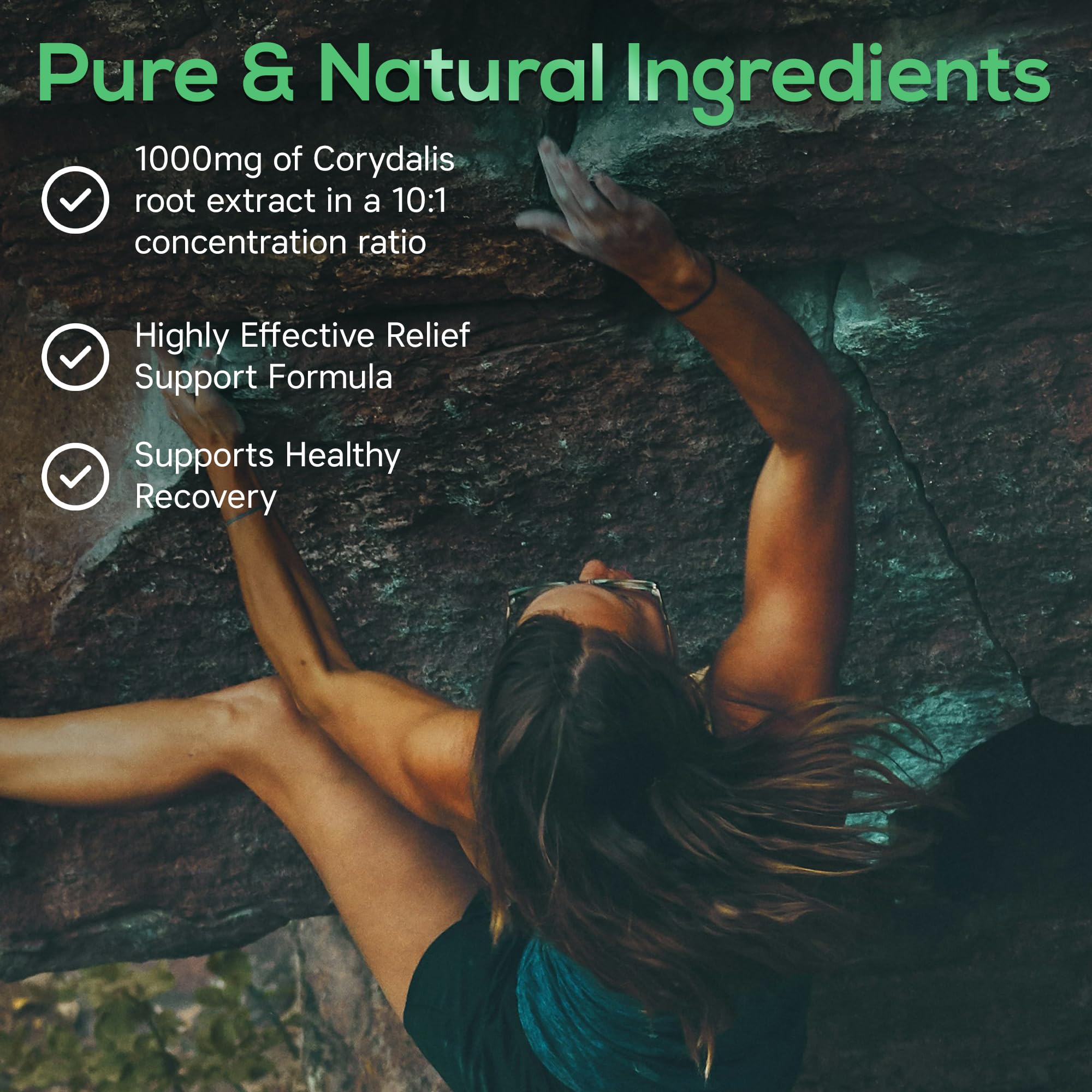 Parker Naturals Pure Corydalis Root Extract Capsule - 1000mg Strength, 10:1 Corydalis Yanhusuo Extract, Natural Relief, Long Lasting, 100% Vegetarian, 120 Servings, 240 Count Parker Naturals Au supplements