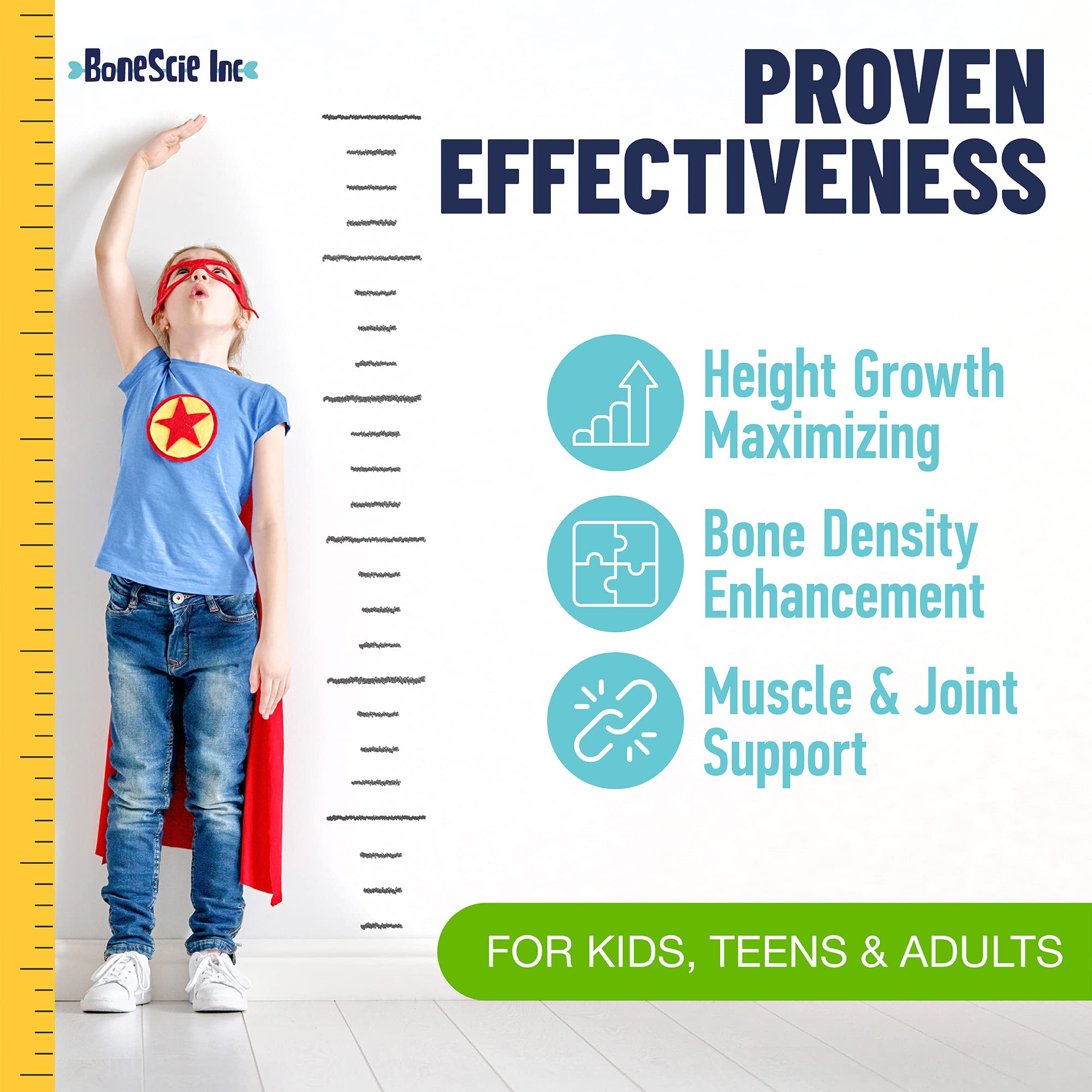 Height Growth Maximizer - Made in USA - Natural Height Increase Booster & Bone Growth Pills - Grow Taller Supplement for Adults, Teens & Kids - Vitamins for Boys & Girls to Get Taller - 120 capsules BONESCIE INC Au supplements