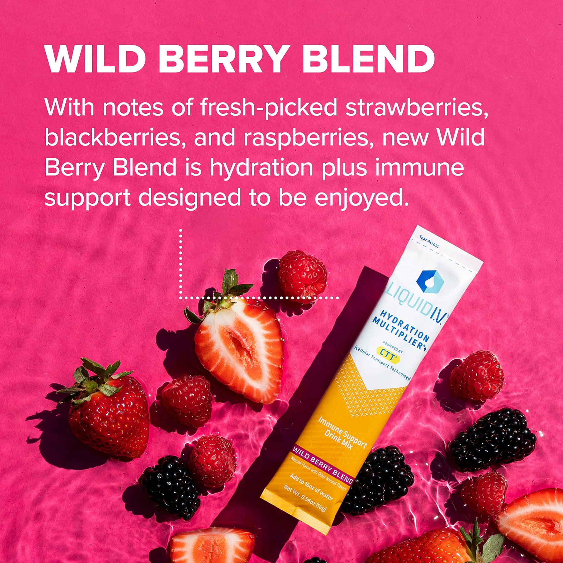 Liquid I.V. Hydration Multiplier + Immune Support -Wild Berry Blend - Hydration Powder Liquid I.V. Au supplements