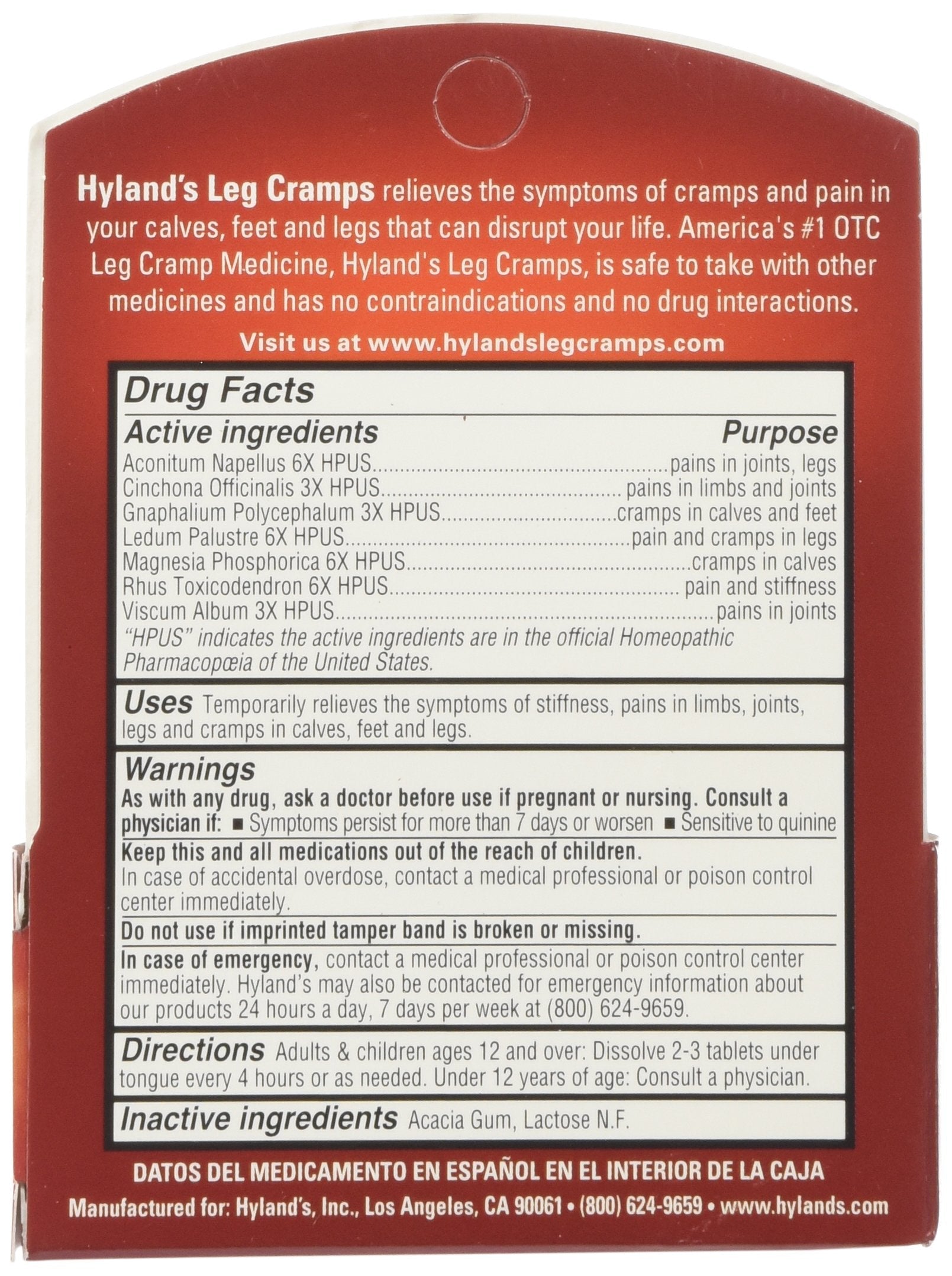 Hyland'S Leg Cramps - 50 Quick Disolving Tablets Hyland's Au supplements