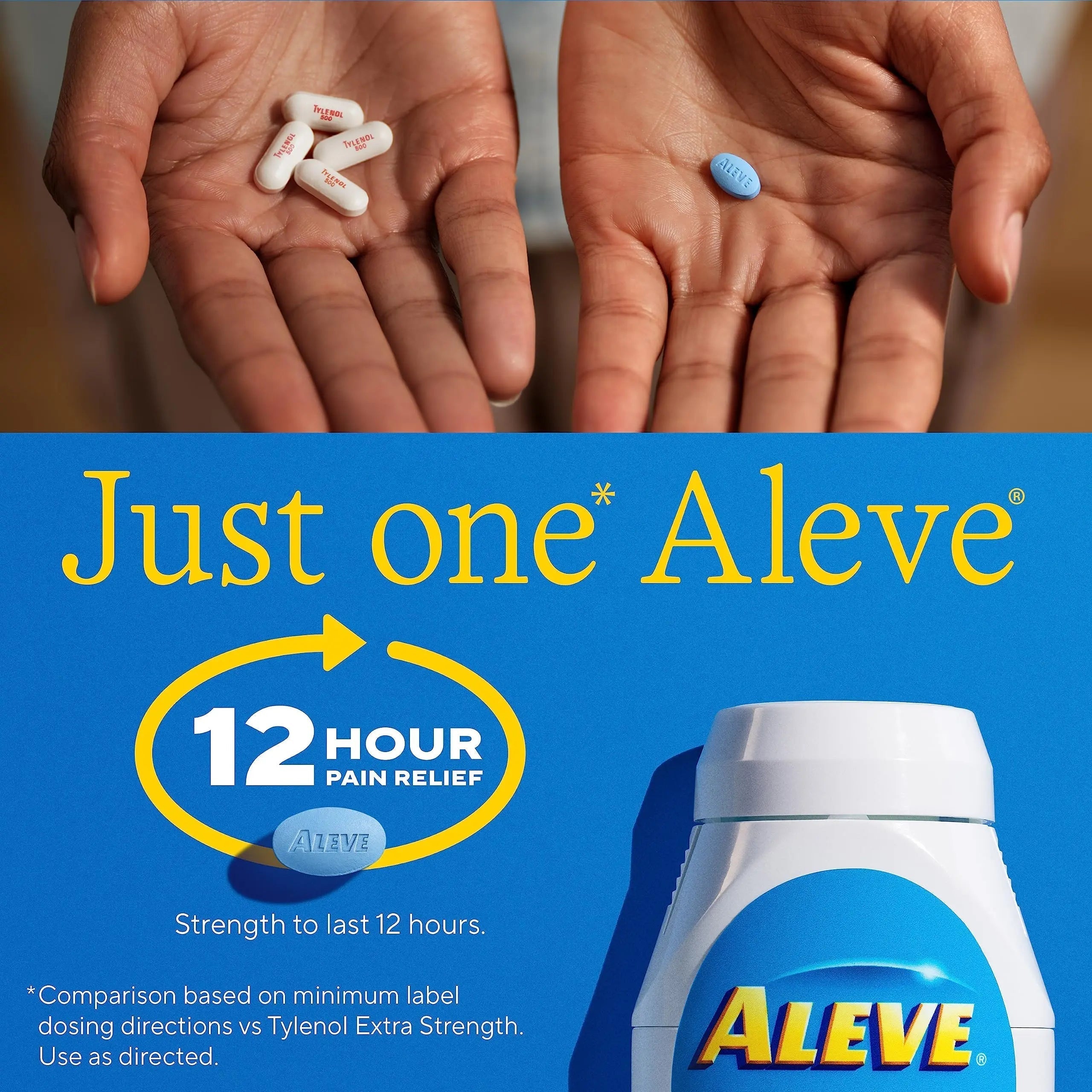 Aleve Pain Reliever & Fever Reducer Naproxen Sodium Caplets, Body Pain Relief, 270 Count Aleve Au supplements
