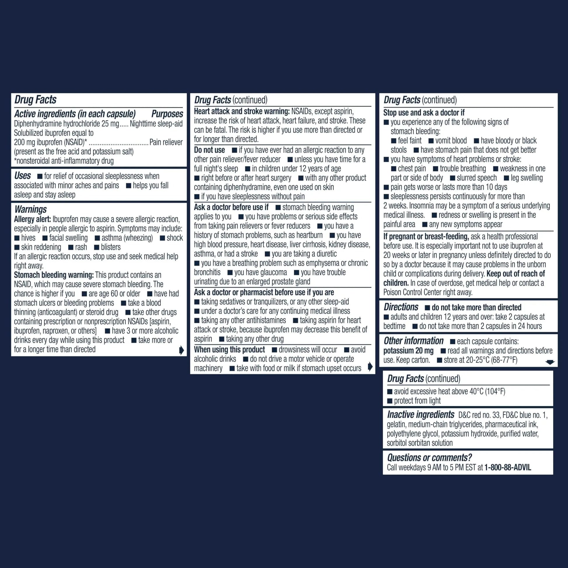 Advil PM Liqui-Gels Minis, 80 Liquid Filled Capsules Advil Au supplements