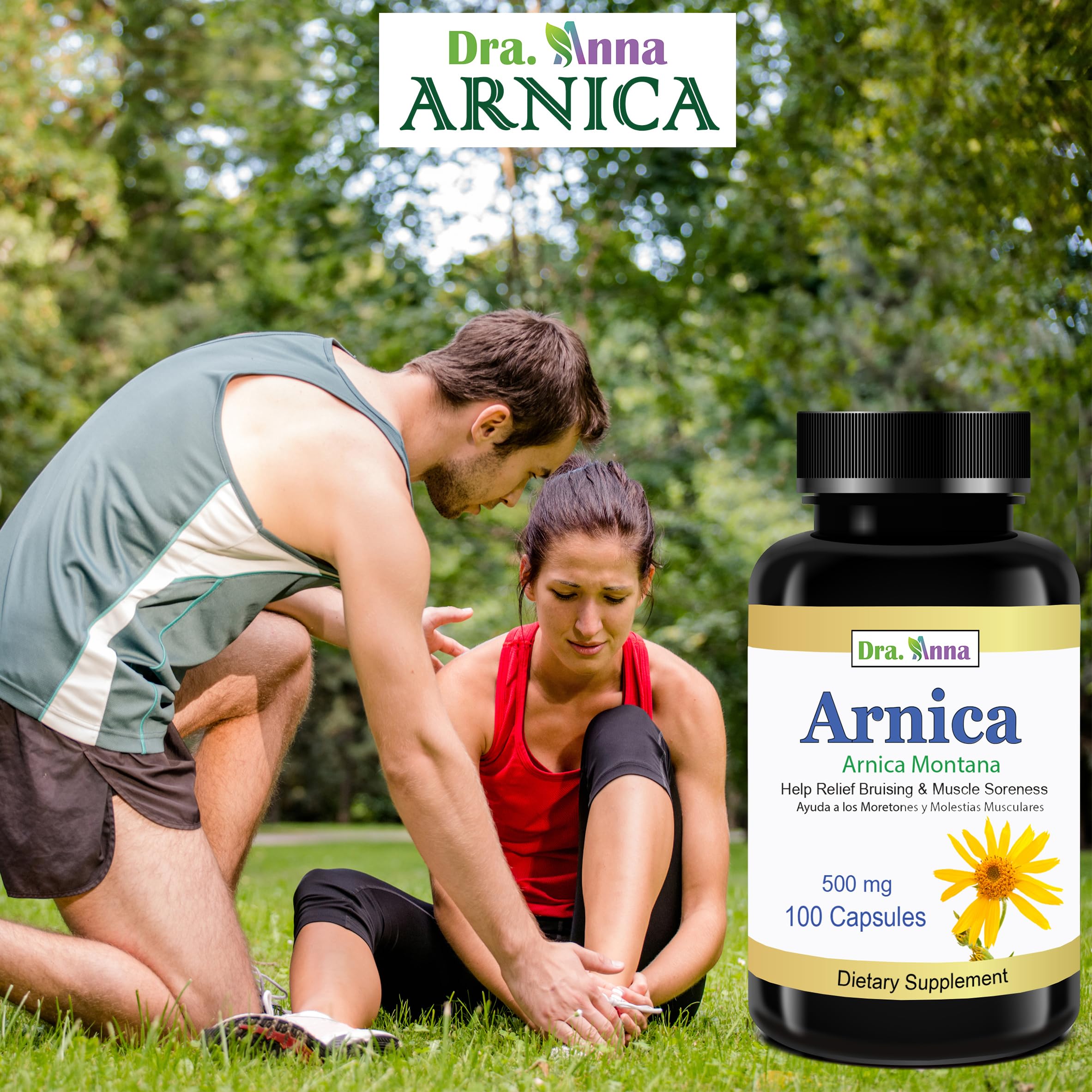 Arnica Montana Capsules 500mg 100 Capsules DRA. ANNA Au supplements