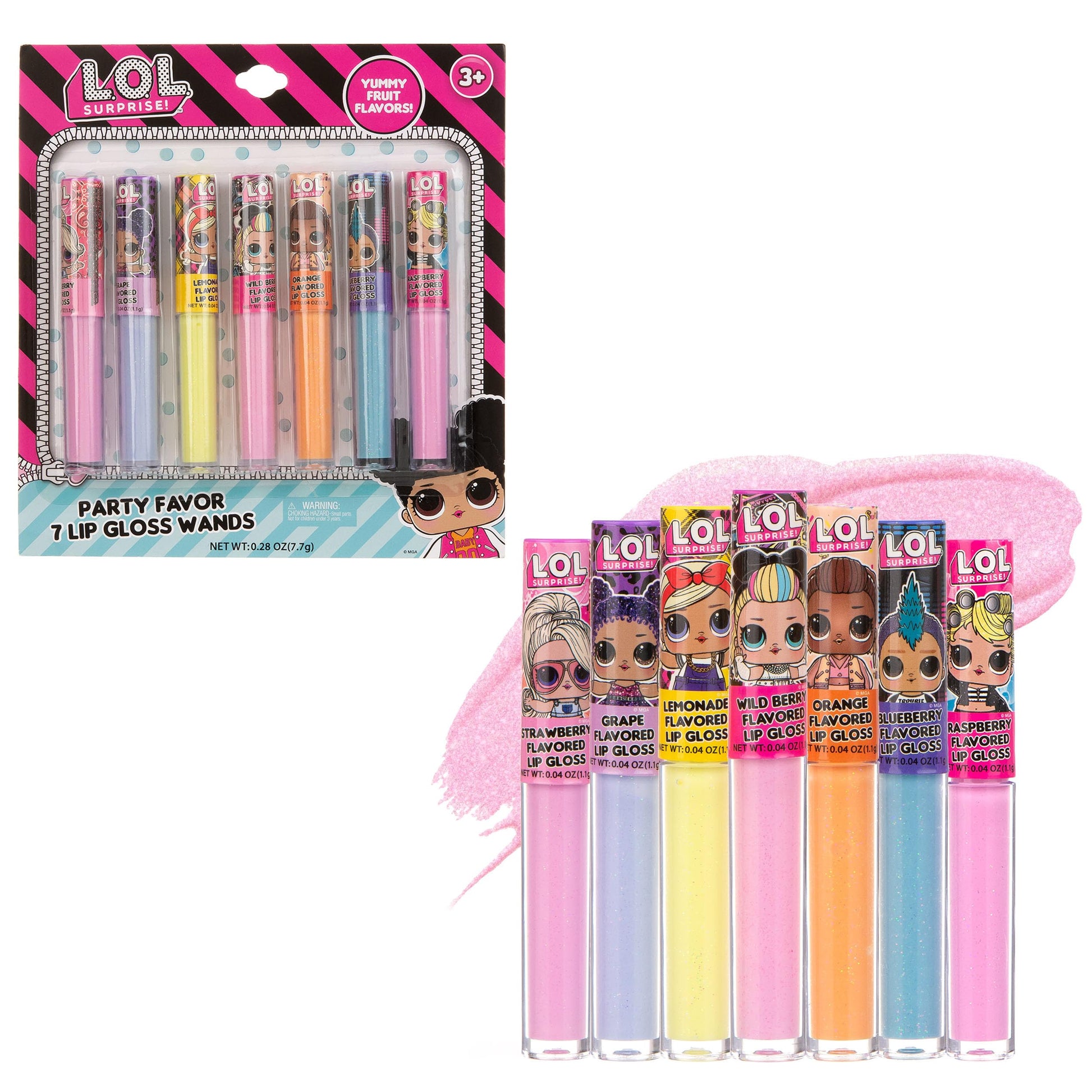 L.O.L Surprise 7-Pack Lip Gloss for Girls, Lol Lip Gloss L.O.L. Surprise! Au supplements