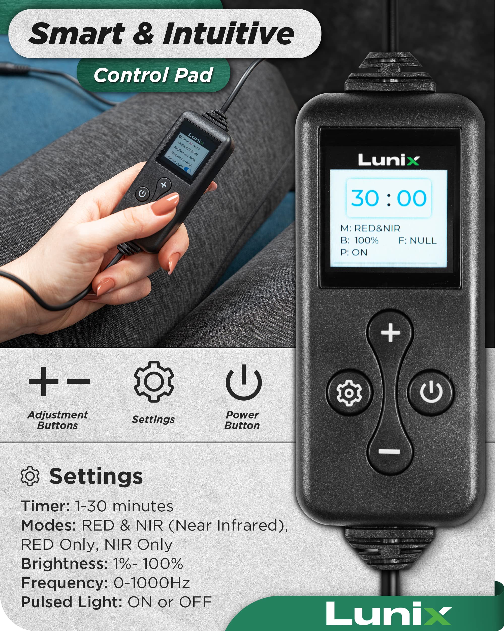 Lunix LX16 Red Light Therapy Belt, Near Infrared Light and Red Light Therapy to Improve Circulation