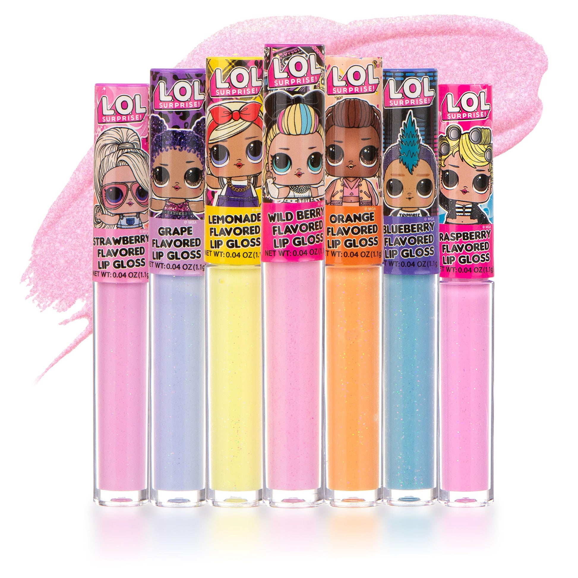 L.O.L Surprise 7-Pack Lip Gloss for Girls, Lol Lip Gloss L.O.L. Surprise! Au supplements