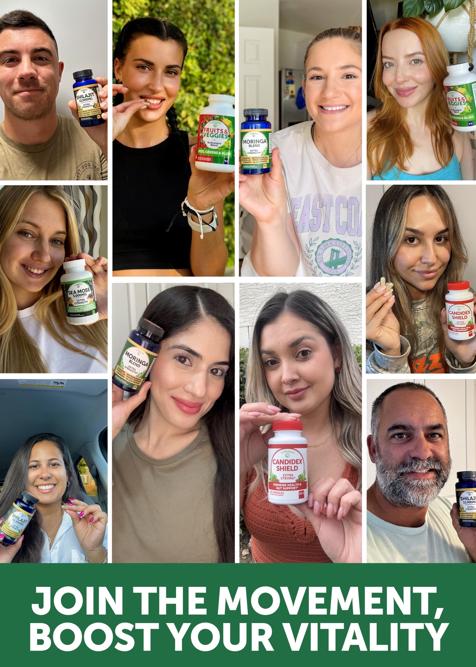 Lunakai USA Made Pure Moringa Capsules – Advanced Moringa Leaf Extract Supplement with Ashwagandha, Boswellia, Ginseng & Turmeric, 60ct Lunakai Au supplements